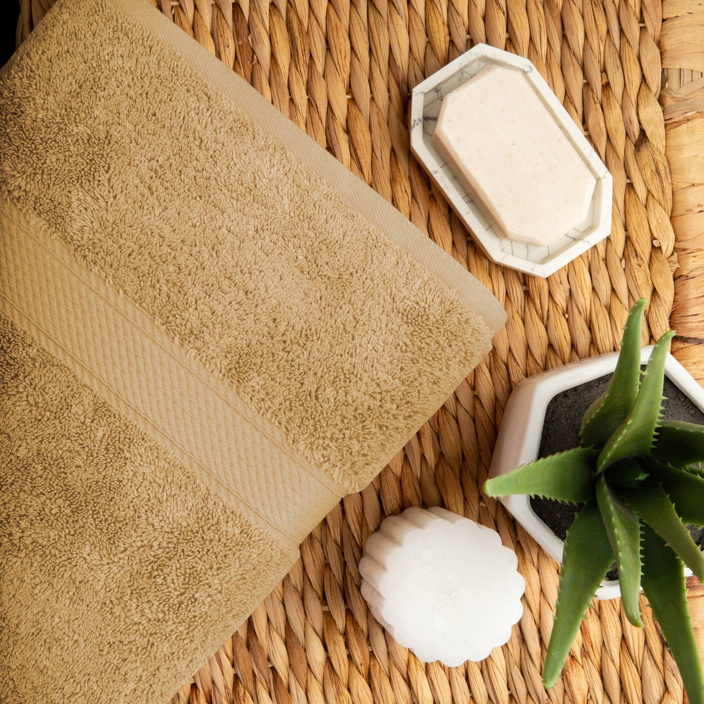 Madison Egyptian Cotton Pile Plush Heavyweight 6 Piece Towel Set