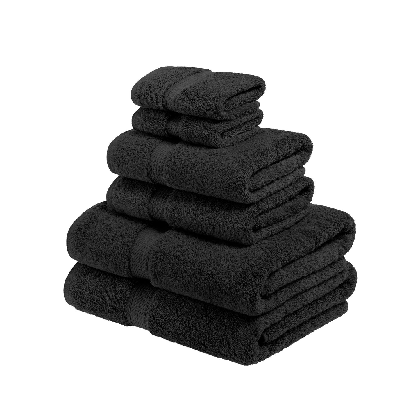 Madison Egyptian Cotton Pile Plush Heavyweight 6 Piece Towel Set