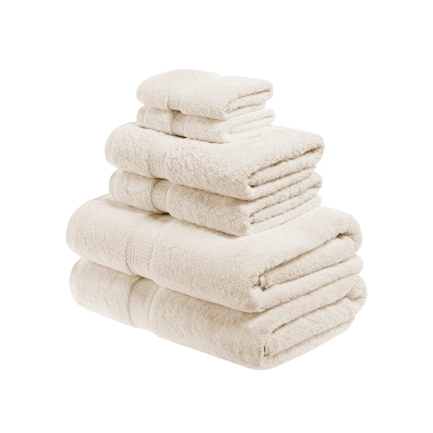 Madison Egyptian Cotton Pile Plush Heavyweight 6 Piece Towel Set