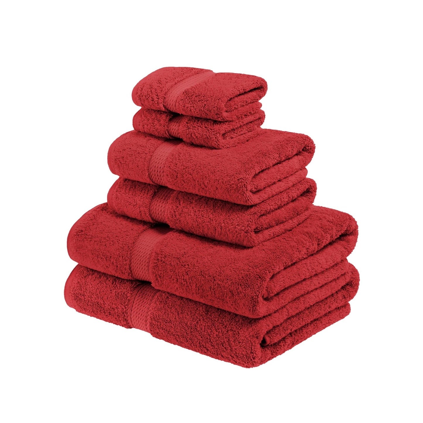 Madison Egyptian Cotton Pile Plush Heavyweight 6 Piece Towel Set