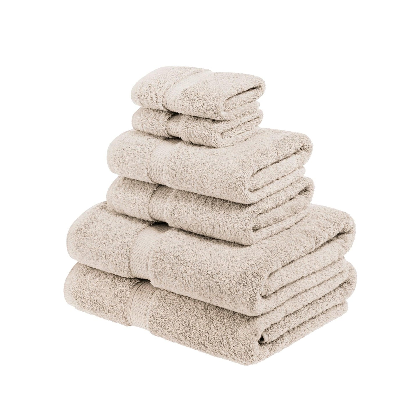 Madison Egyptian Cotton Pile Plush Heavyweight 6 Piece Towel Set