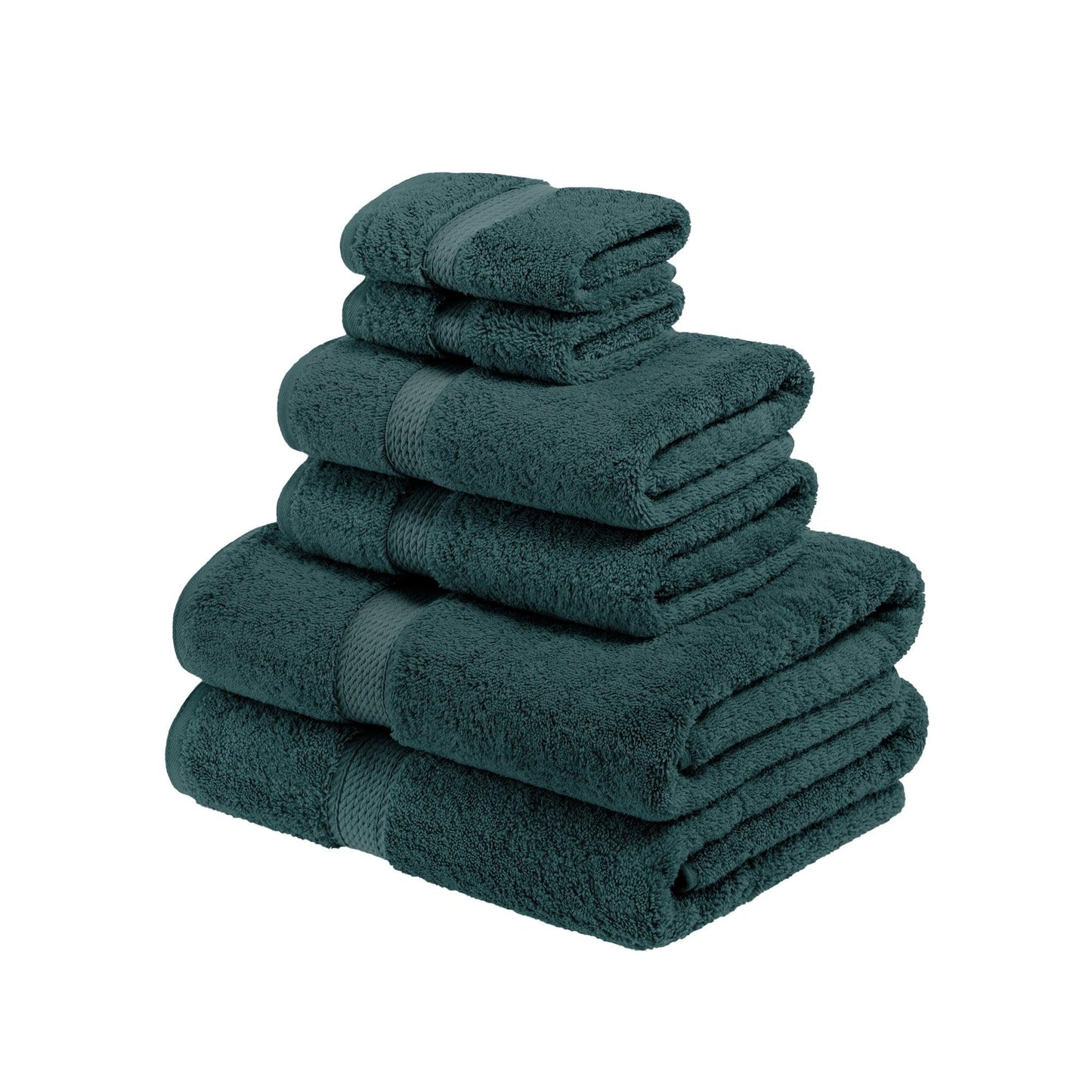 Madison Egyptian Cotton Pile Plush Heavyweight 6 Piece Towel Set
