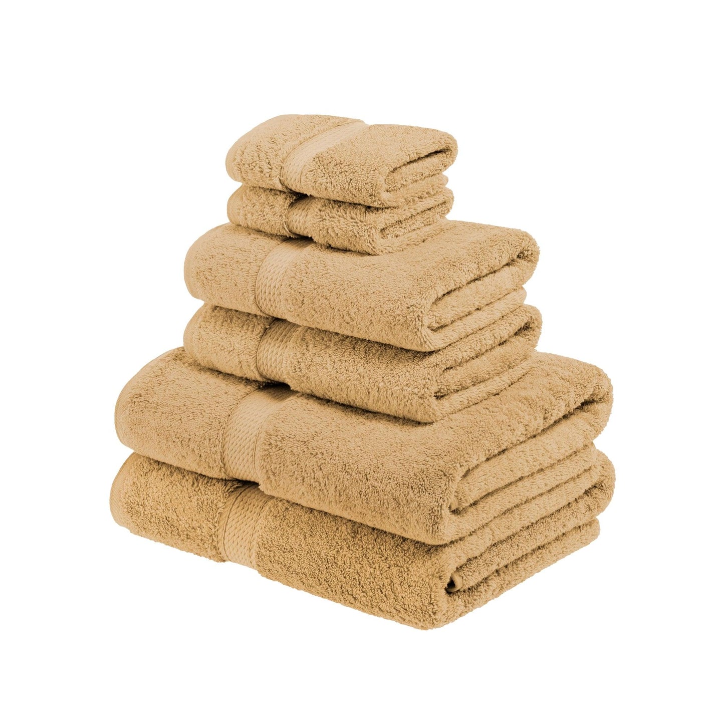 Madison Egyptian Cotton Pile Plush Heavyweight 6 Piece Towel Set