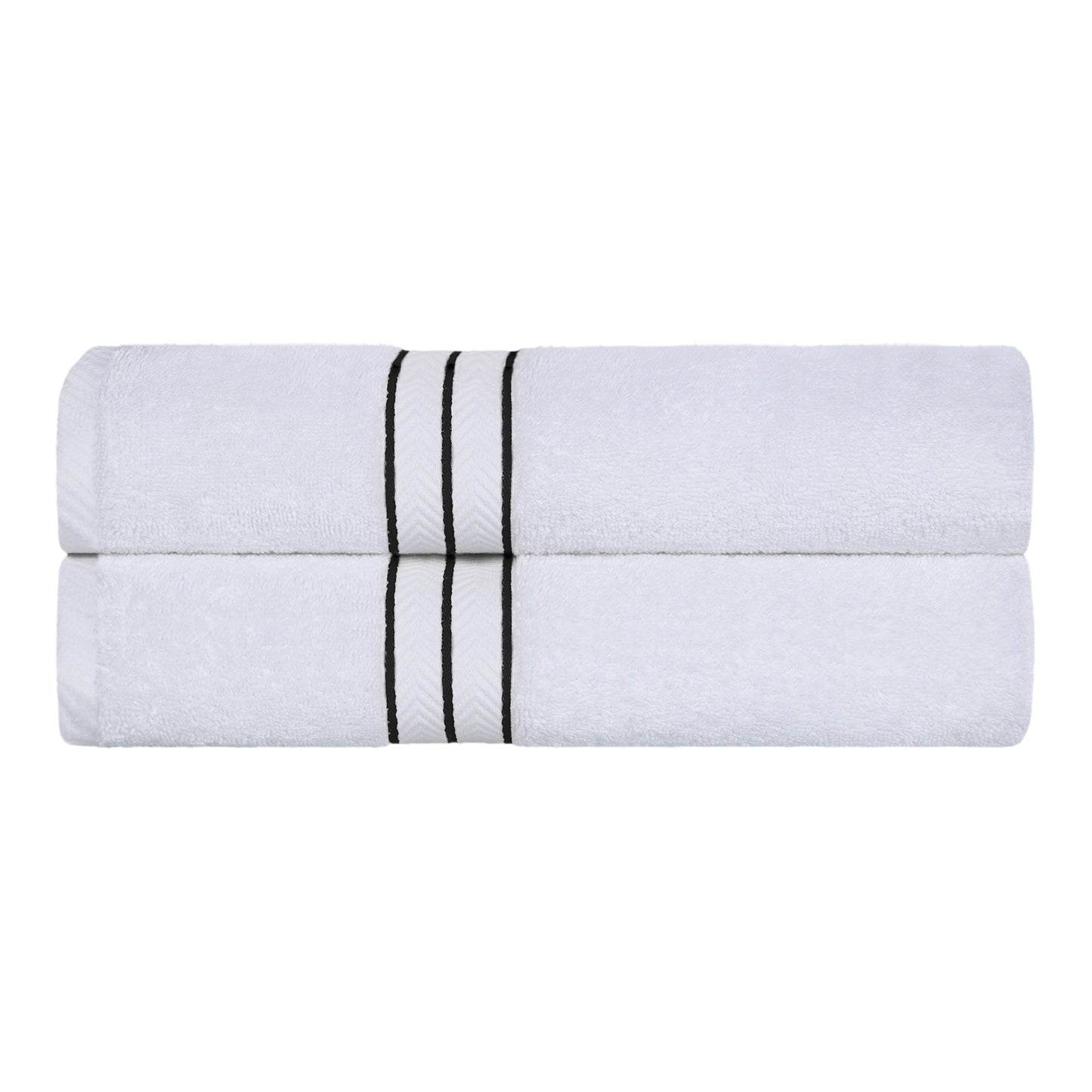 Ultra-Plush Turkish Cotton Hotel Collection Super Absorbent Solid Luxury Bathroom Set - Black