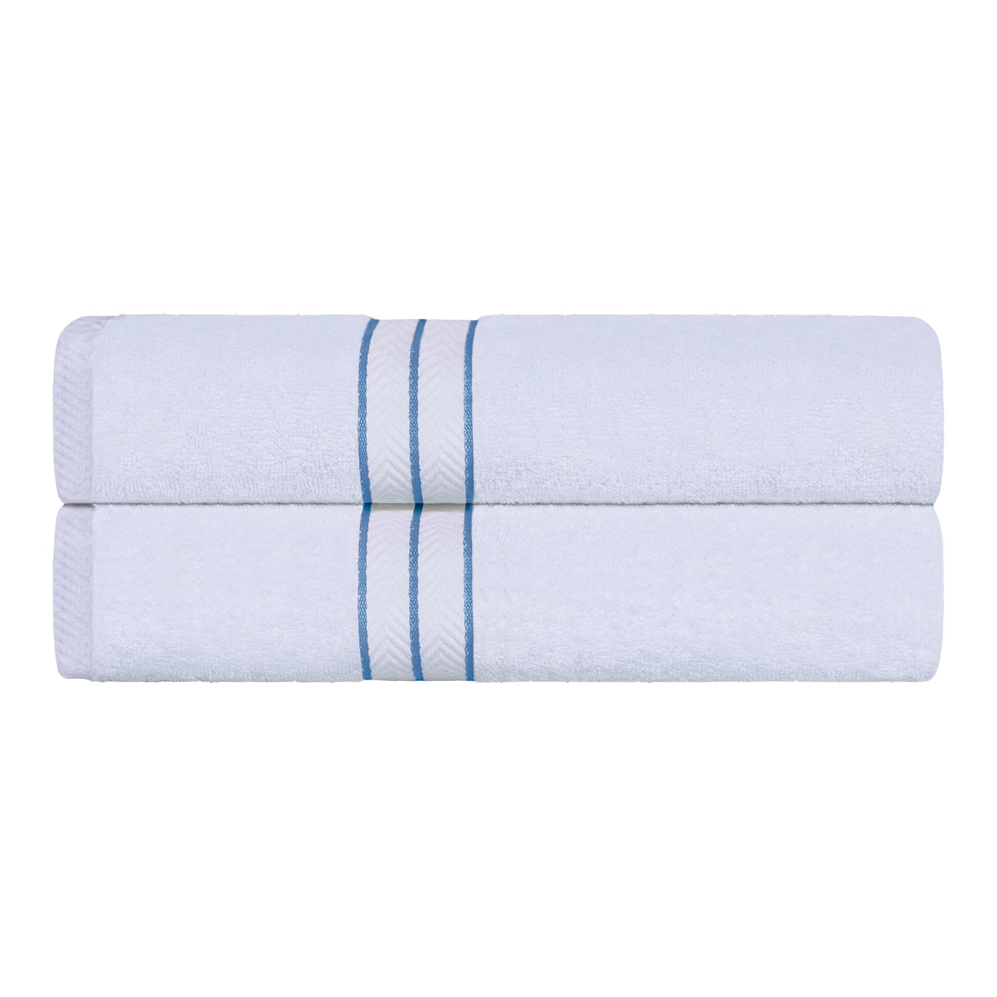 Ultra-Plush Turkish Cotton Hotel Collection Super Absorbent Solid Luxury Bathroom Set - Light Blue