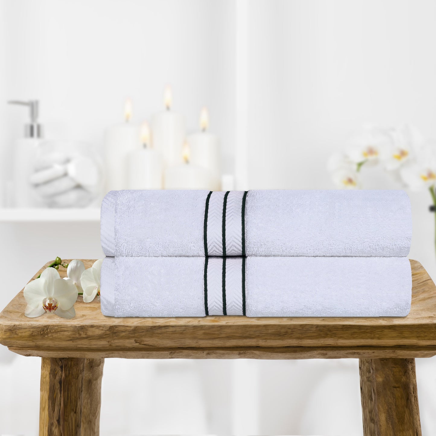 Ultra-Plush Turkish Cotton Hotel Collection Super Absorbent Solid Luxury Bathroom Set - Teal