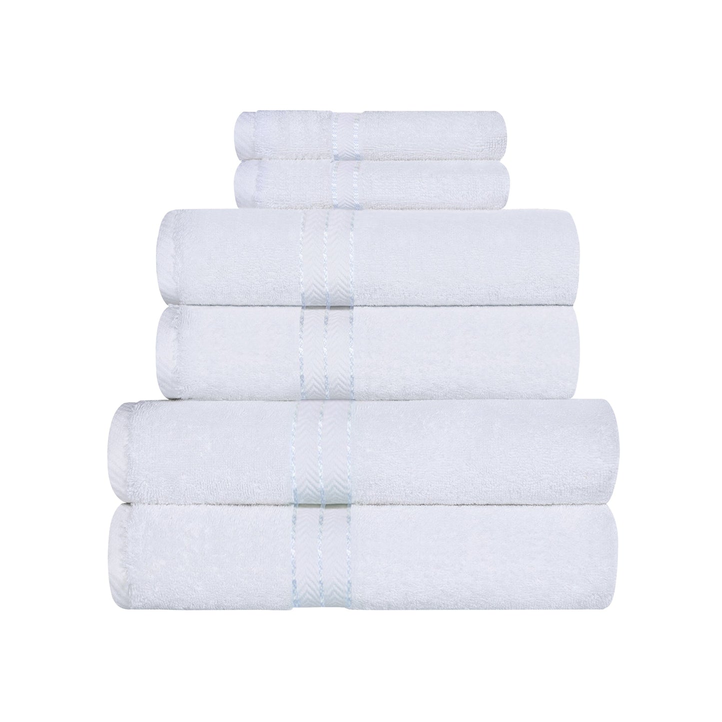 Ultra-Plush Turkish Cotton Hotel Collection Super Absorbent Solid Luxury Bathroom Set - White