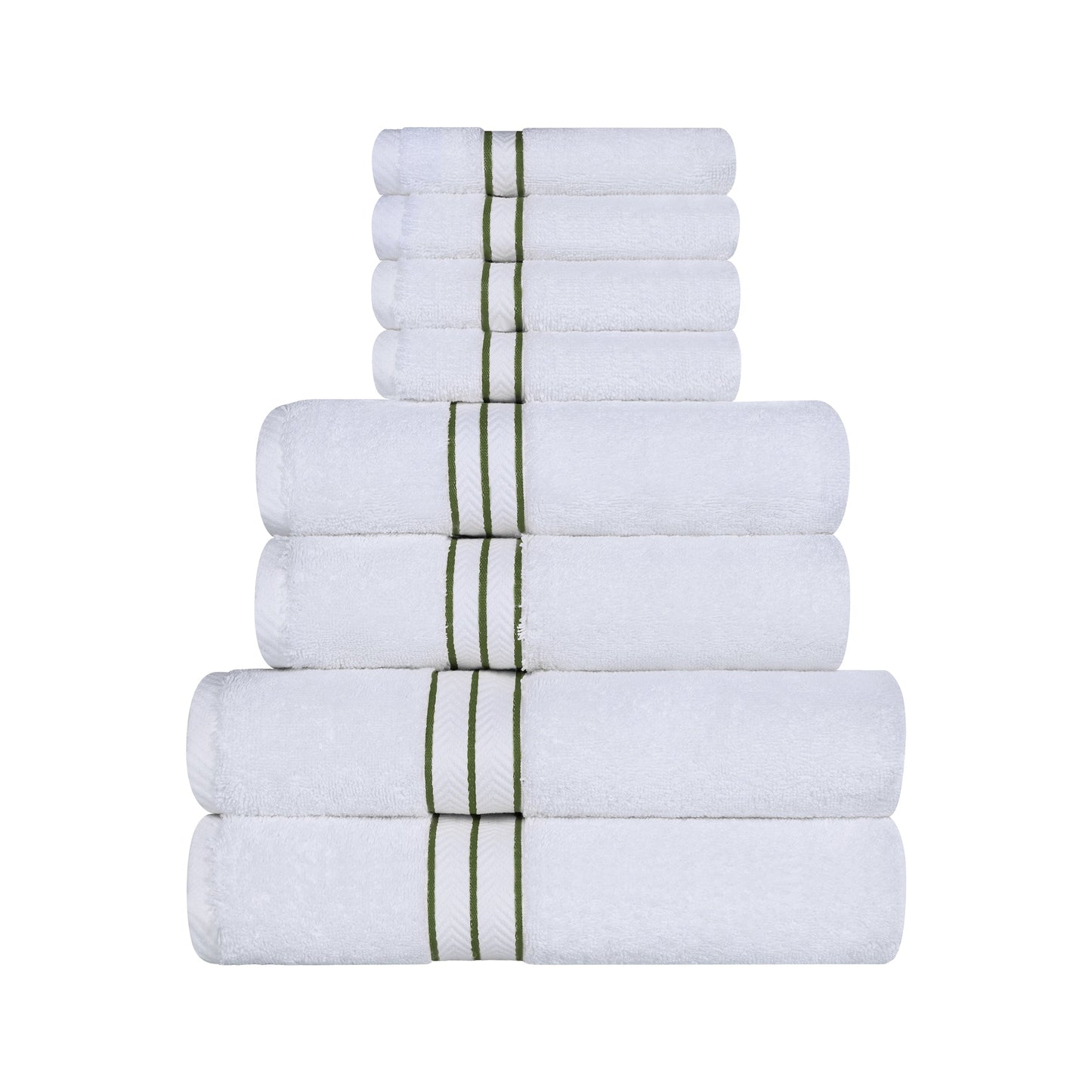 Ultra-Plush Turkish Cotton Hotel Collection Super Absorbent Solid Luxury Bathroom Set - Forest Green