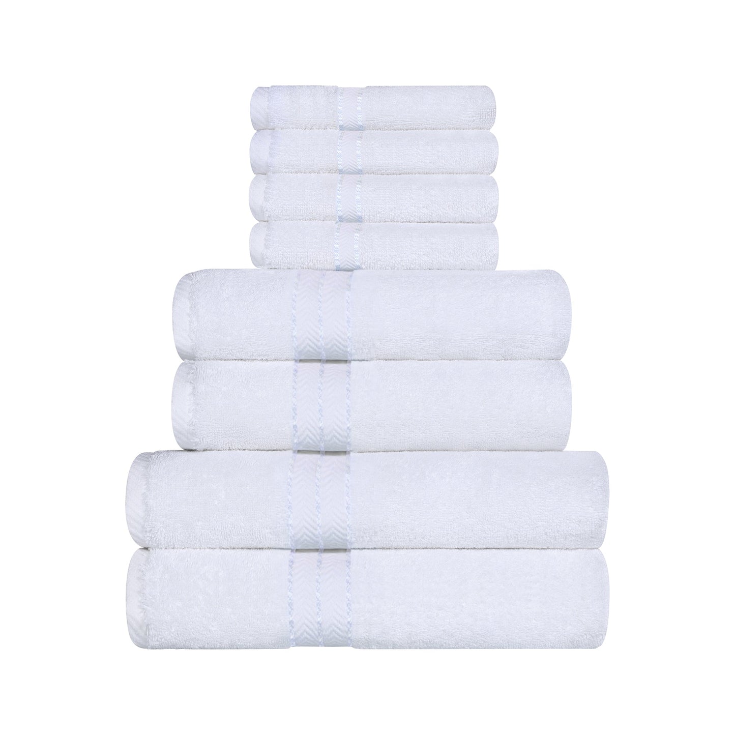 Ultra-Plush Turkish Cotton Hotel Collection Super Absorbent Solid Luxury Bathroom Set - White