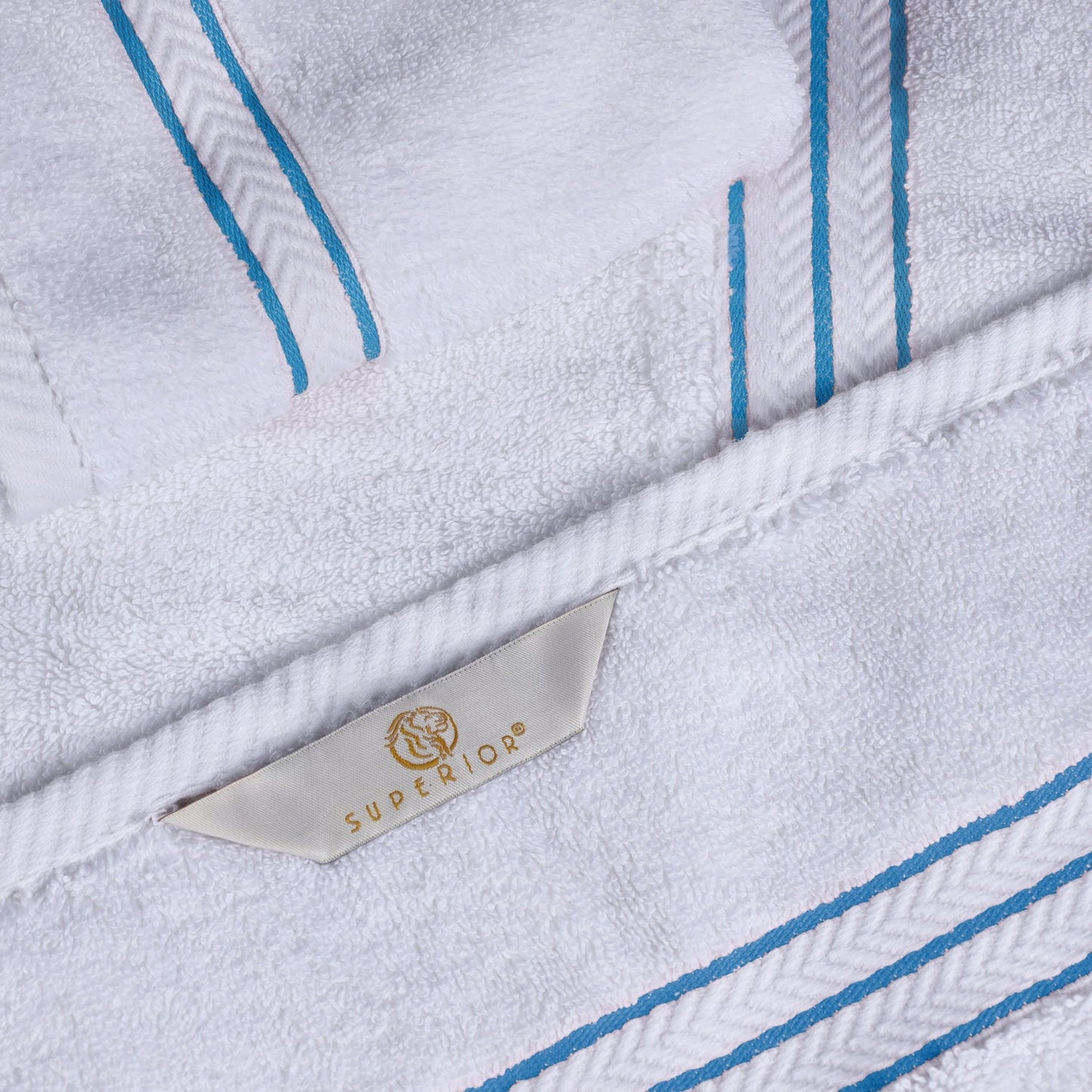 Ultra-Plush Turkish Cotton Hotel Collection Super Absorbent Solid Luxury Bathroom Set - Light Blue
