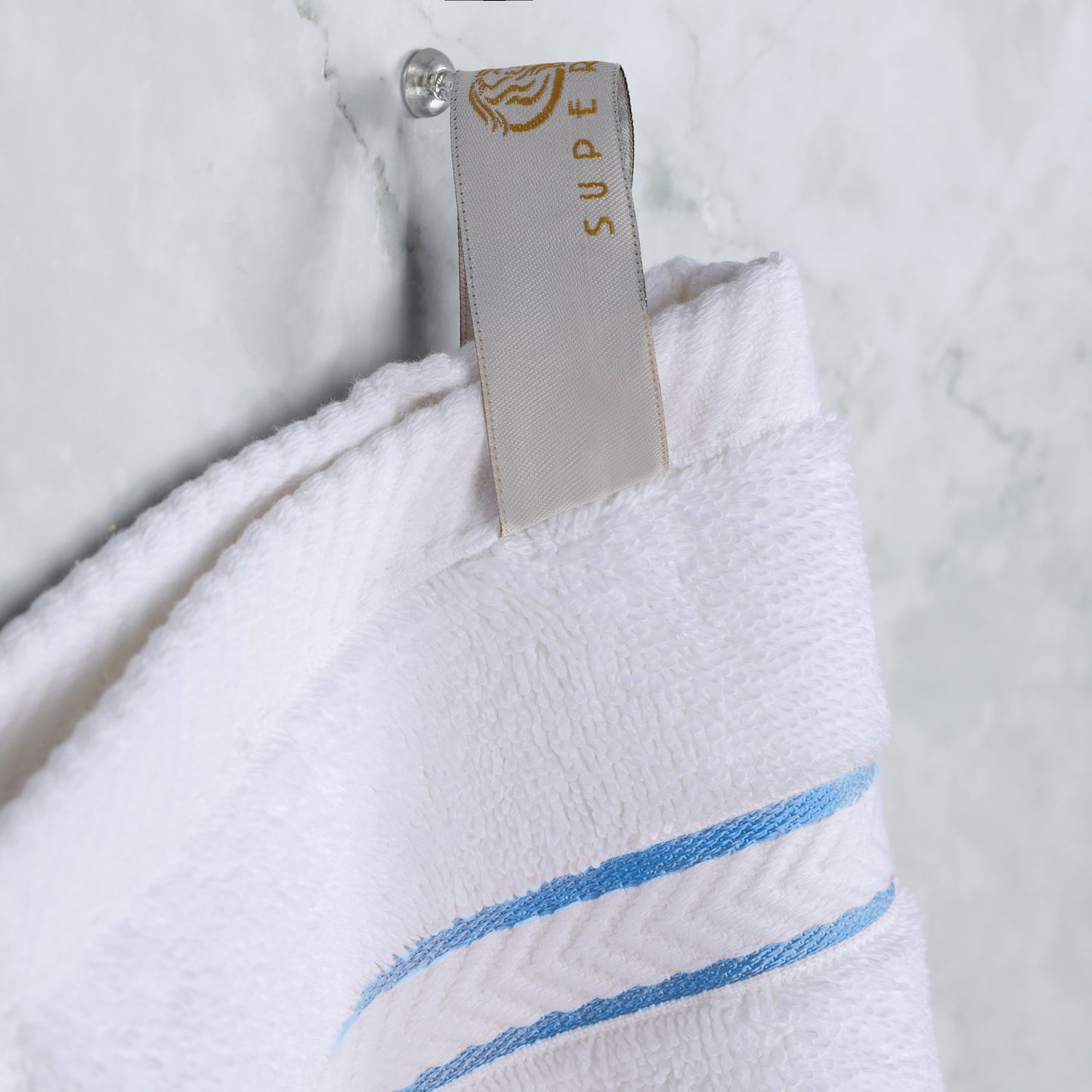 Ultra-Plush Turkish Cotton Hotel Collection Super Absorbent Solid Luxury Bathroom Set - Light Blue