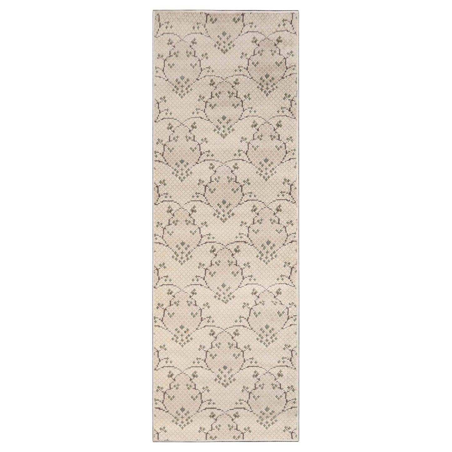 Superior Aberdeen Victorian Floral and Diamond Area Rug or Runner - Beige