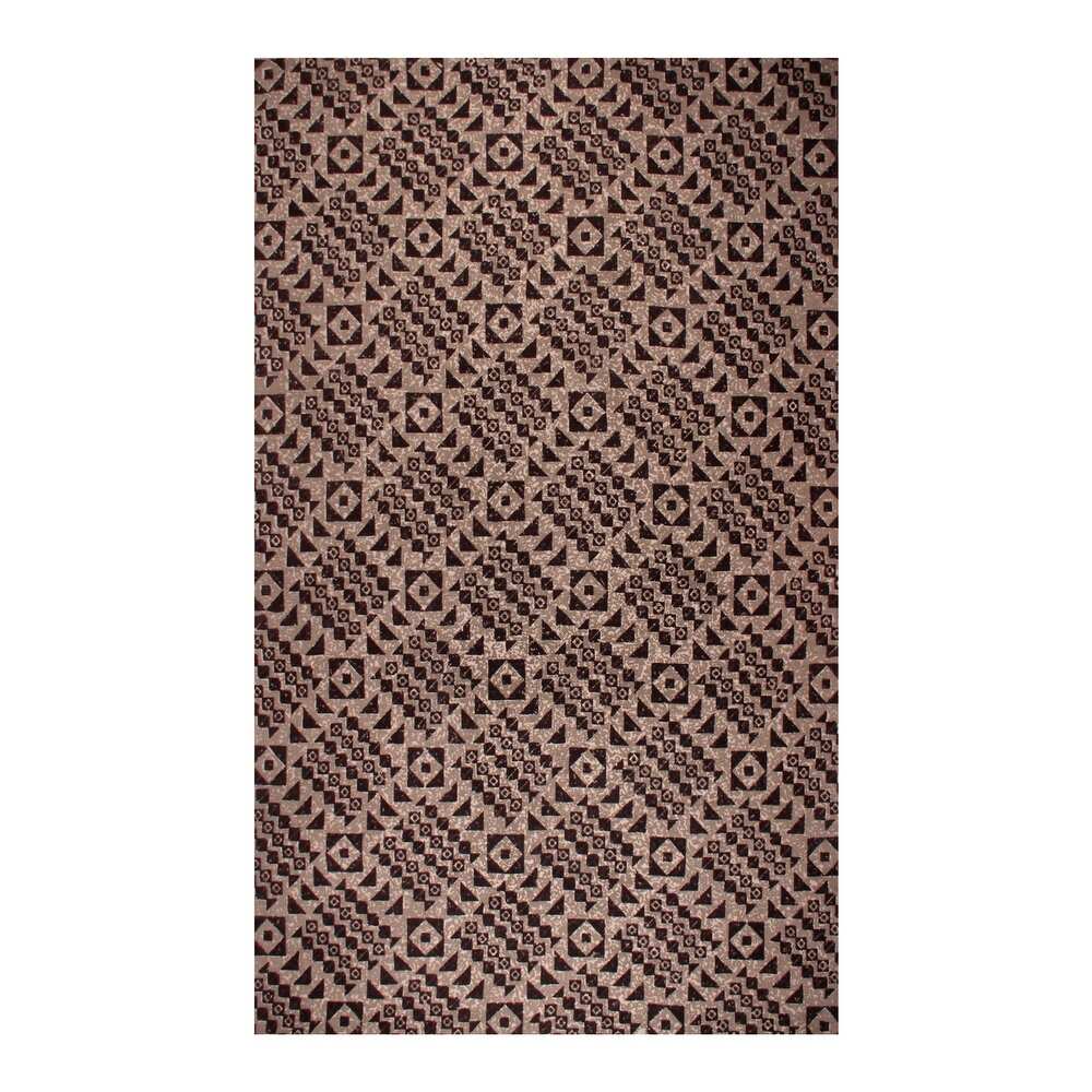 Acadia Diamond Printed Flat Weave Cotton Area Rug - Beige