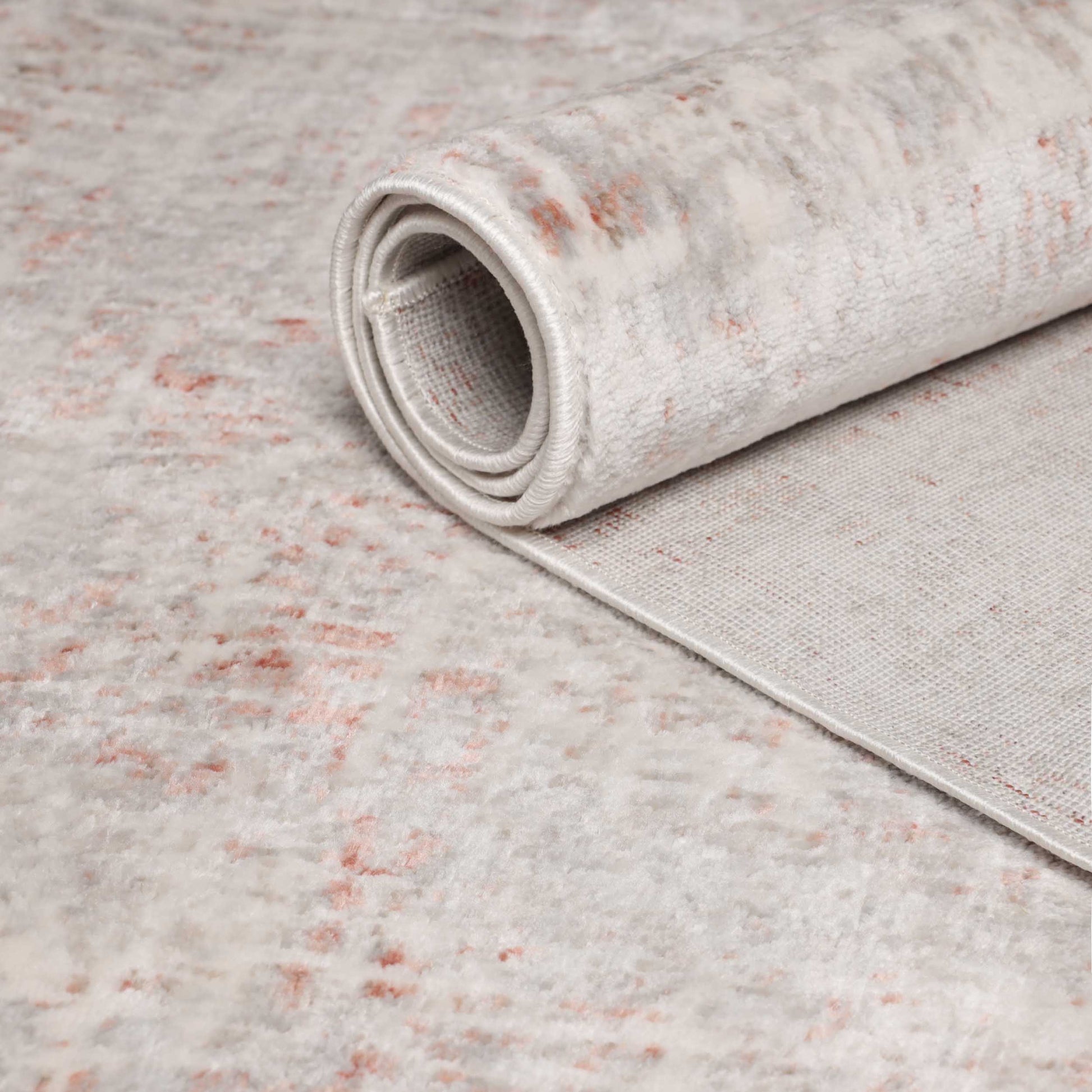 Acer Distressed Contemporary Abstract Modern Indoor Area Rug - Rust