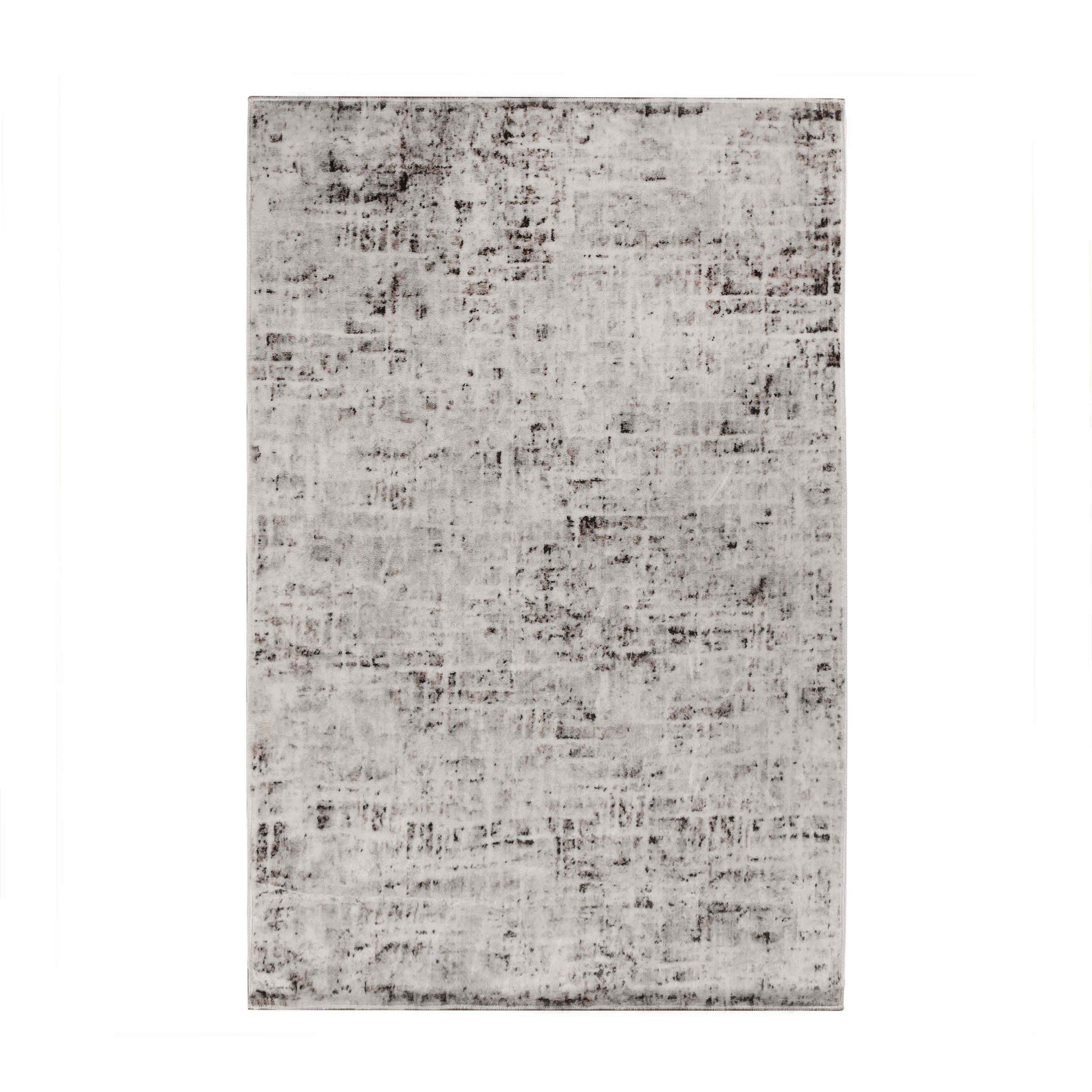 Acer Distressed Contemporary Abstract Modern Indoor Area Rug - Charcoal