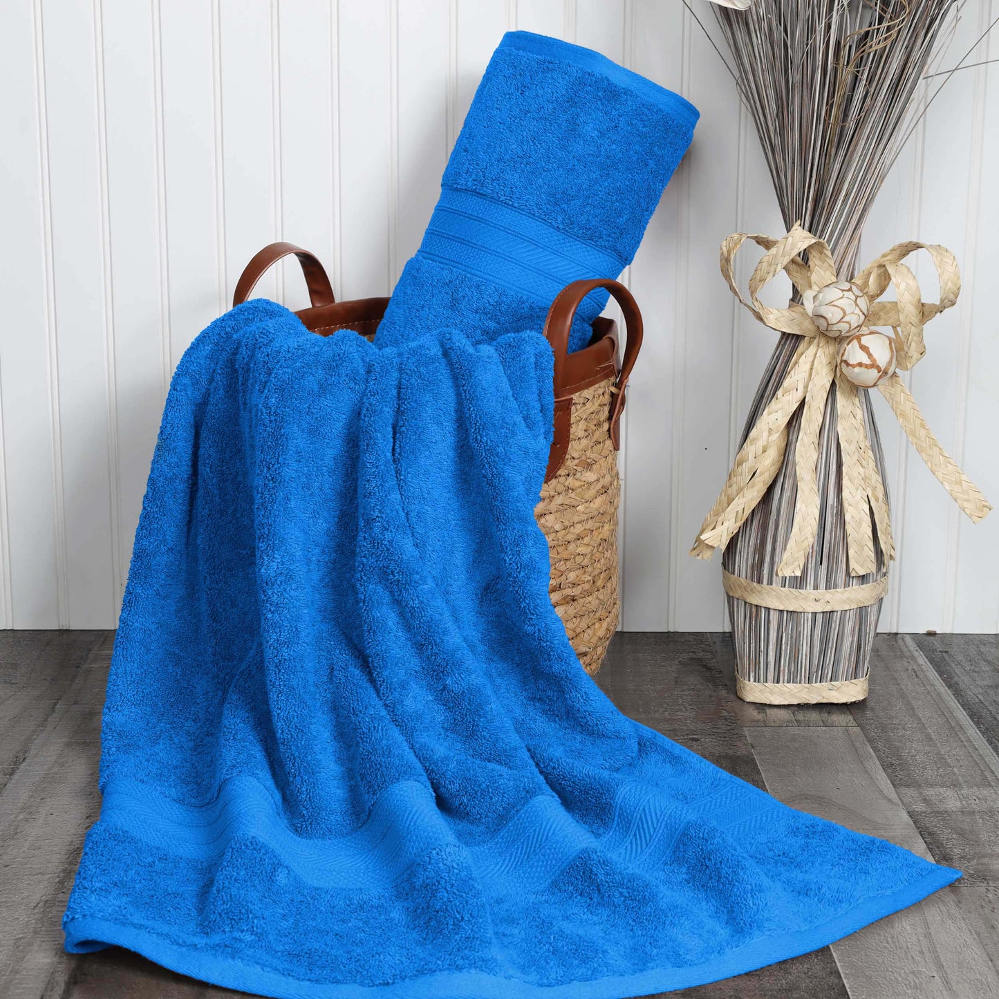 Cotton Heavyweight Absorbent Plush 2 Piece Bath Sheet Set - Allure