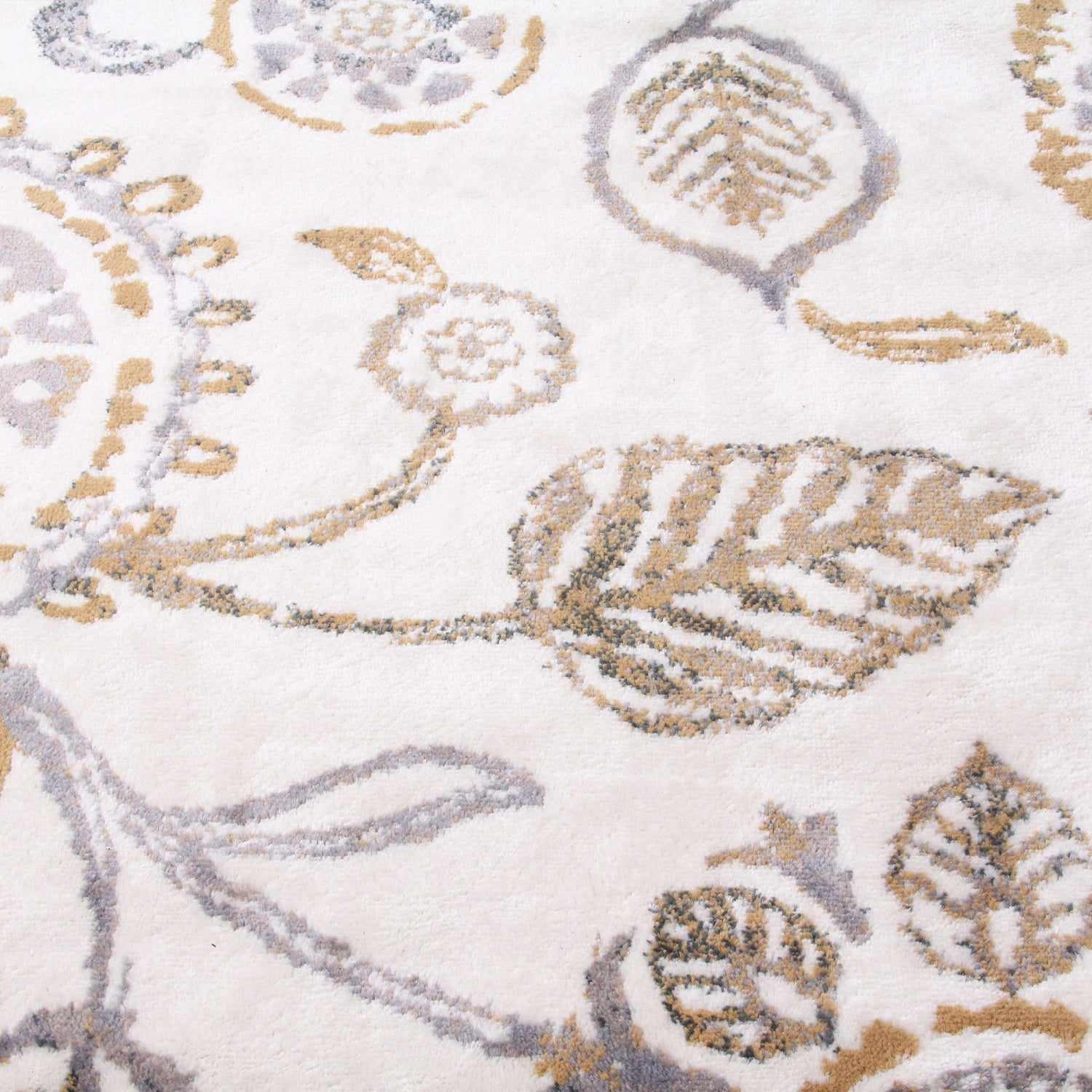 Superior Amaryllis Modern Floral Farmhouse Area Rug - Gray