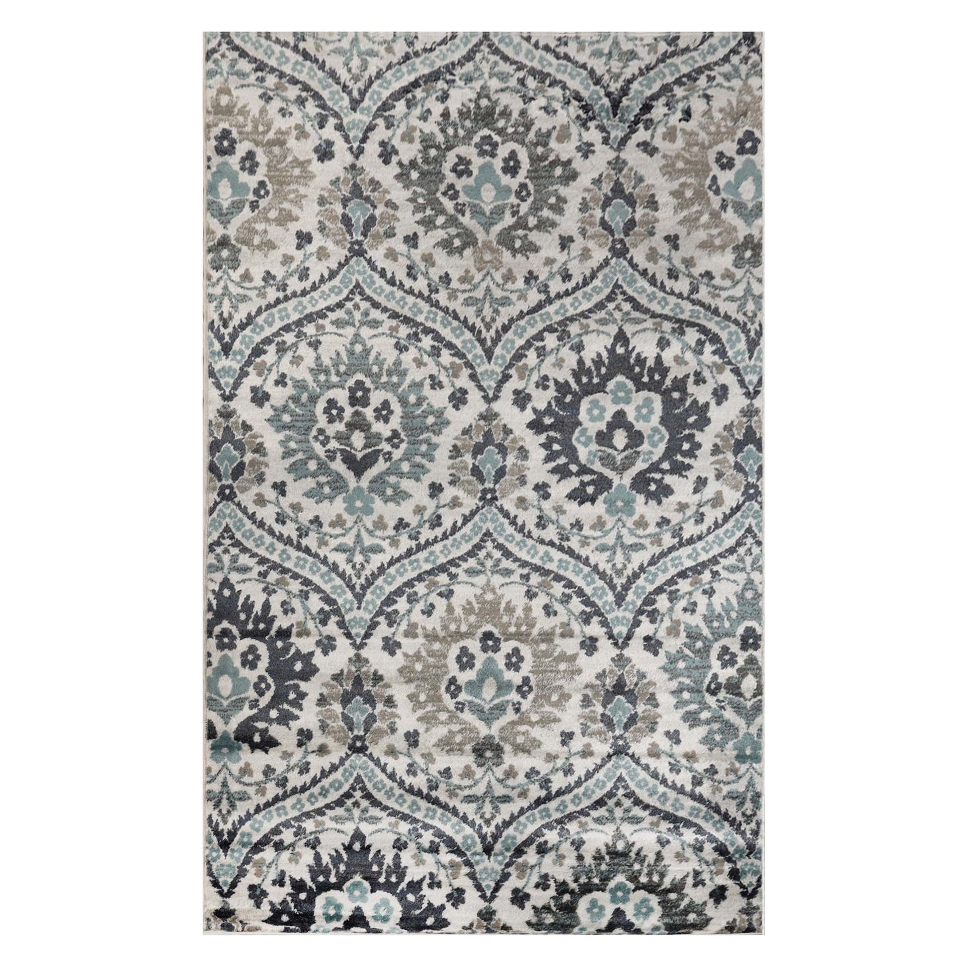 Augusta Oriental Vintage Floral Damask Indoor Area Rug or Runner Rug - DeepRoyal