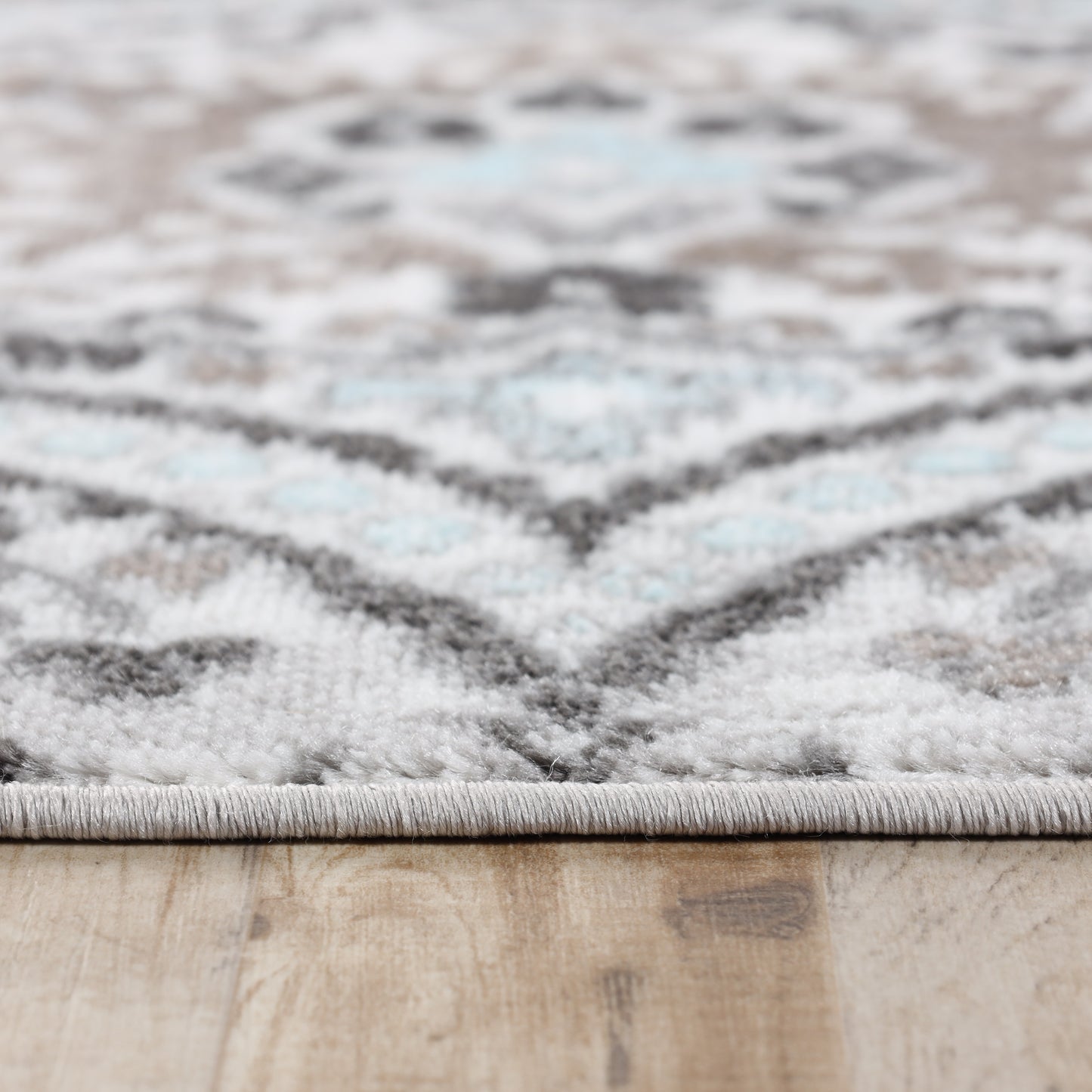 Augusta Oriental Vintage Floral Damask Indoor Area Rug or Runner Rug - Turquoise