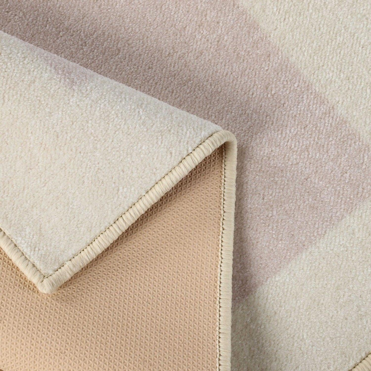 Superior Rome Non-Slip Machine Washable Bath Mat Set - Cream