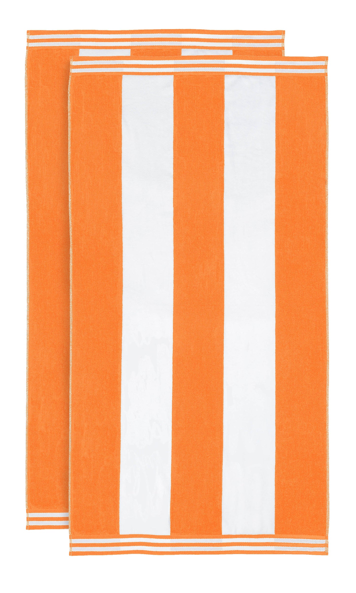 Superior Cabana Stripe Oversized Cotton Beach Towel Set Of 2,4,6 - Orange