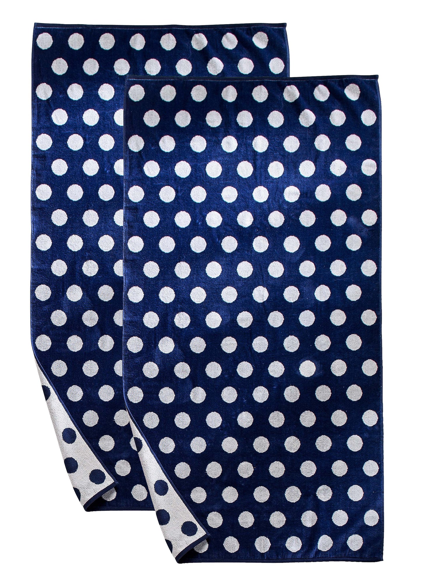 Polka Dot Cotton Oversized 2 Piece Beach Towel Set