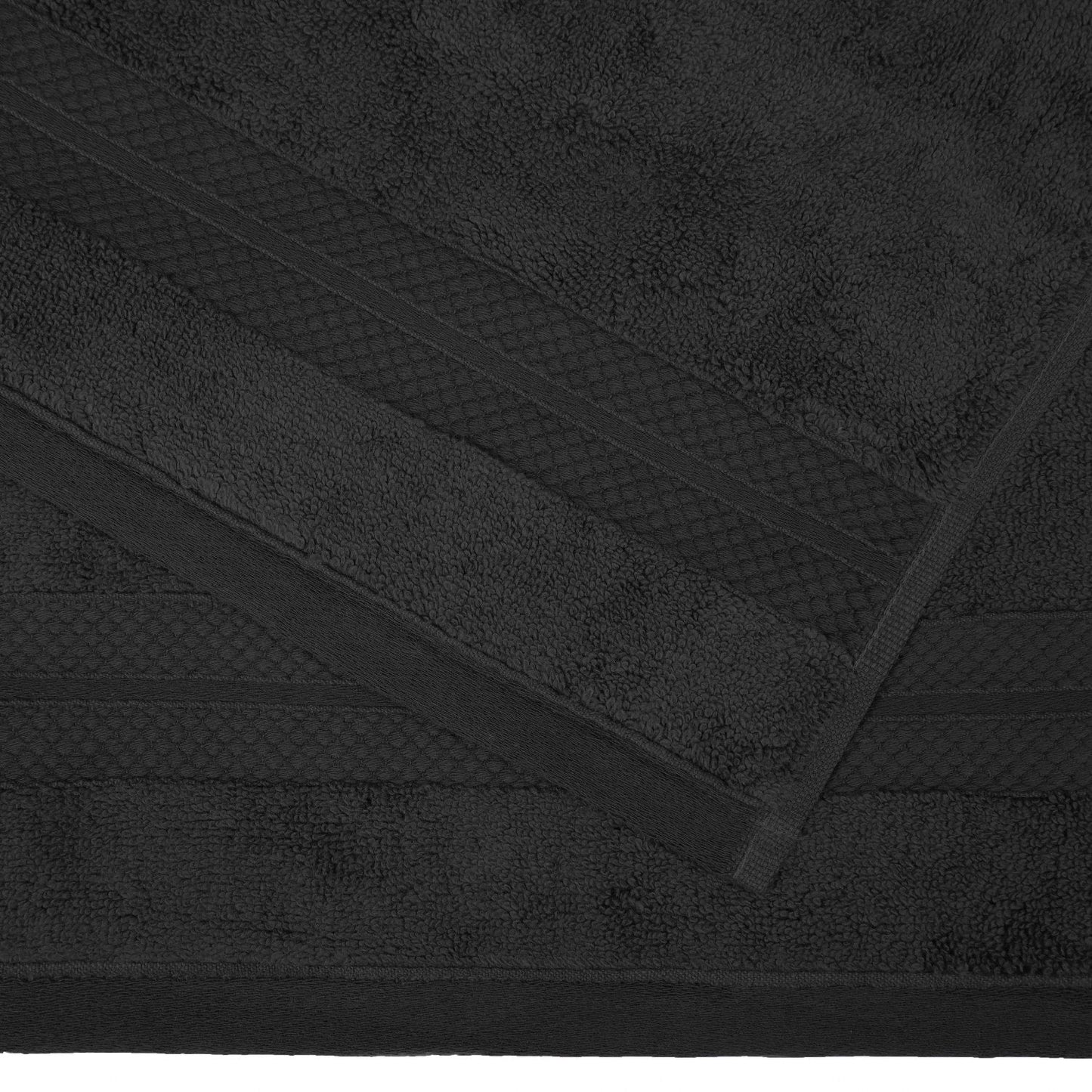 Superior Premium Turkish-Cotton Assorted Towel Set - Black