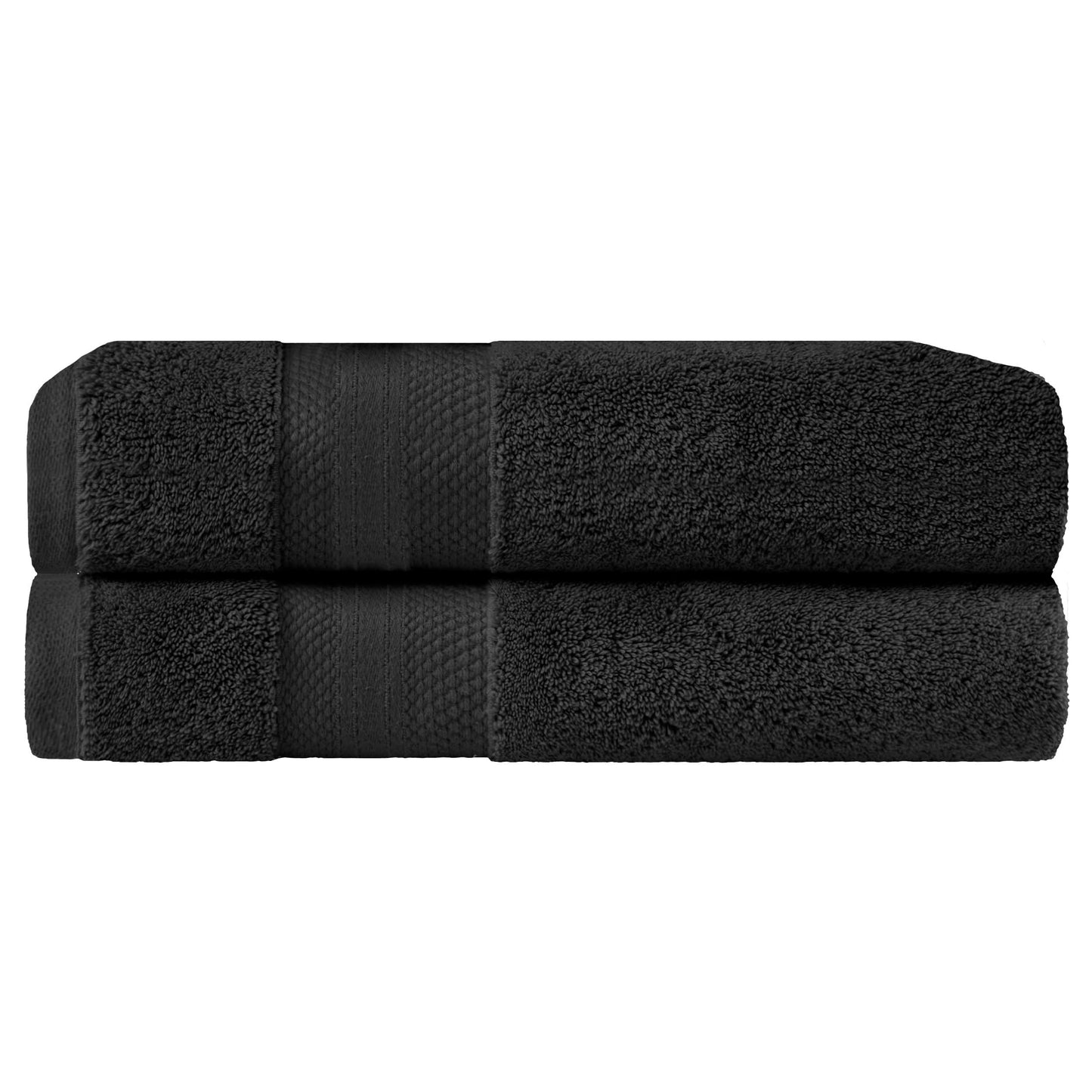 Superior Premium Turkish-Cotton Assorted Towel Set - Black