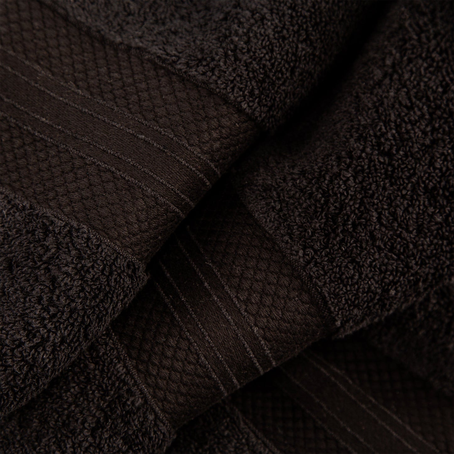 Superior Premium Turkish-Cotton Assorted Towel Set - Black