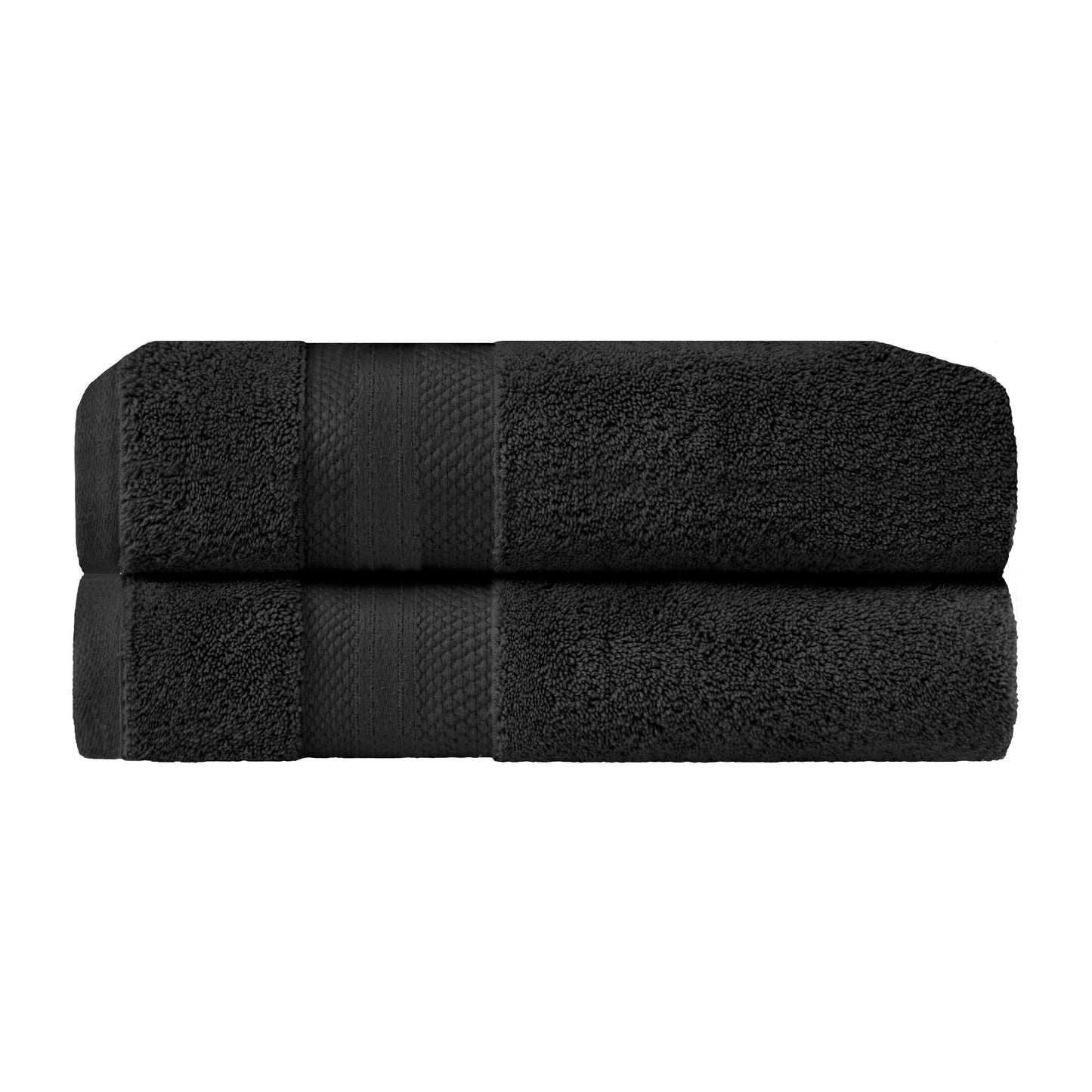 Superior Premium Turkish-Cotton Assorted Towel Set - Black