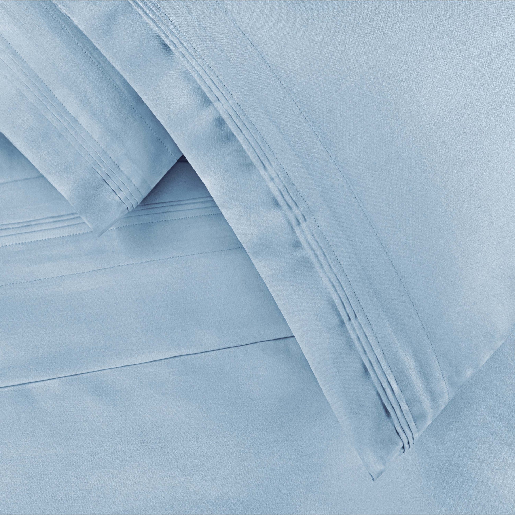 Egyptian Cotton 650 Thread Count Eco-Friendly Solid Sheet Set - BabyBlue
