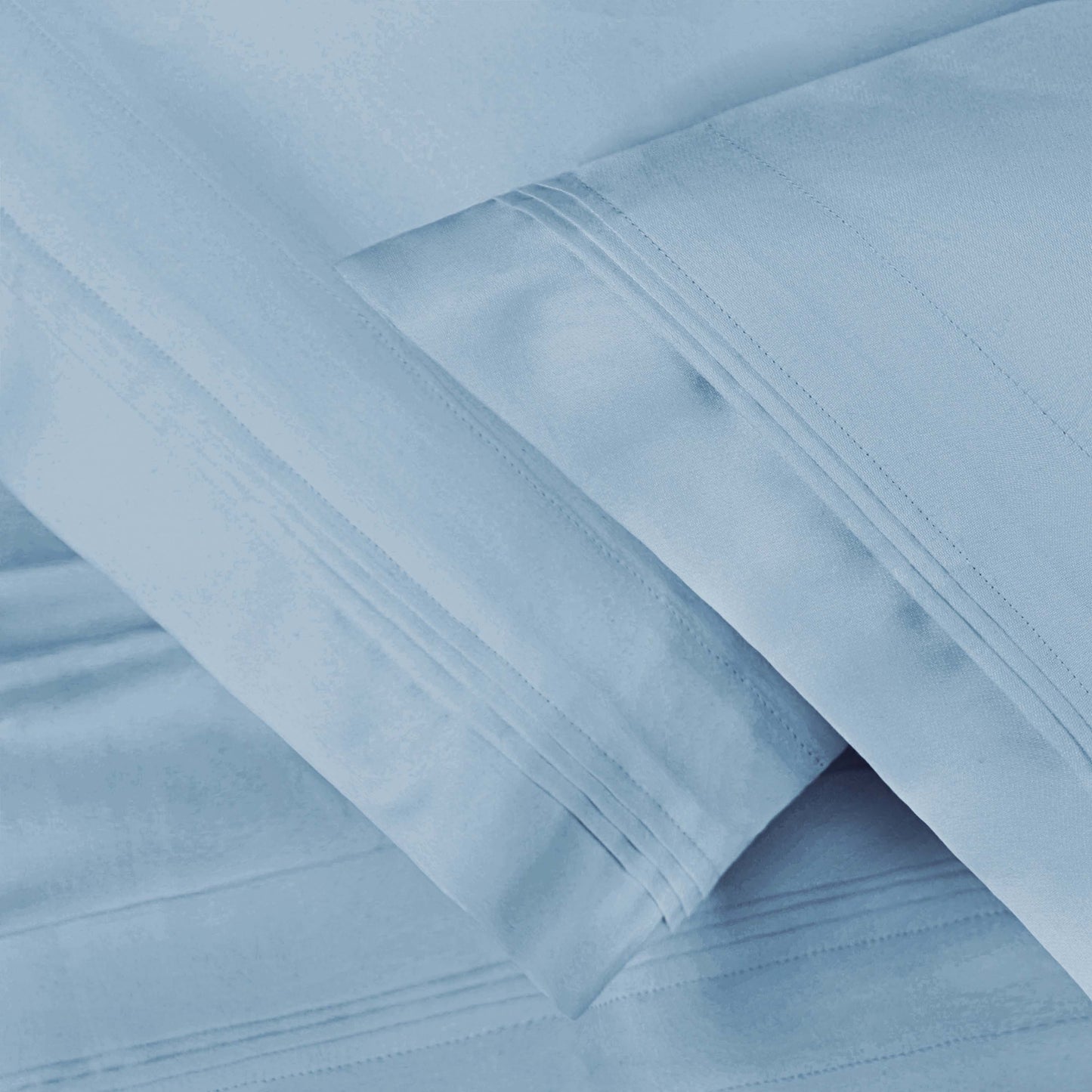 Premium 650 Thread Count Egyptian Cotton Solid Pillowcase Set - BabyBlue