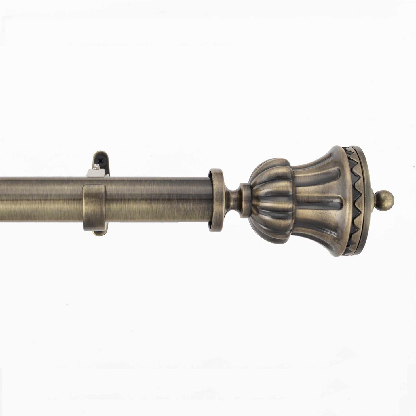 Bailey Adjustable Stainless Steel and Aluminum Curtain Rod - Antique Brass