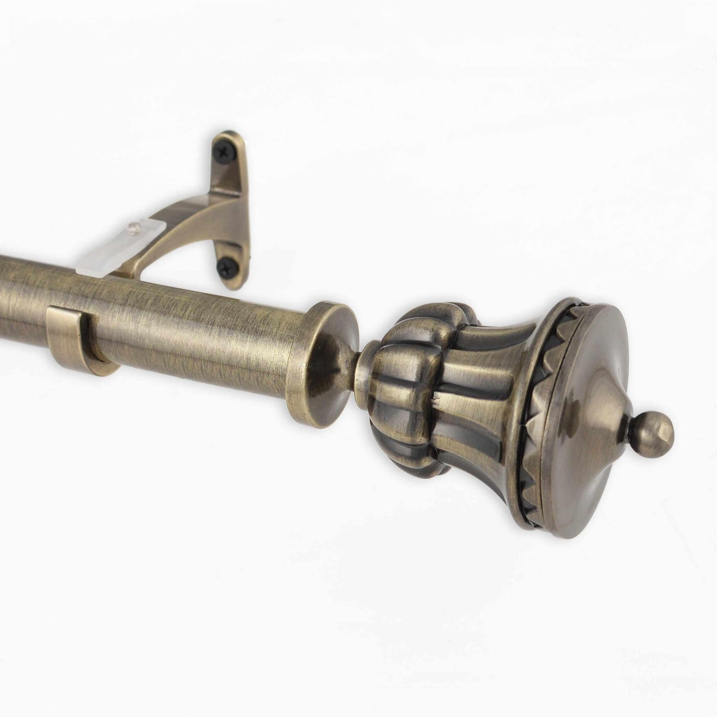 Bailey Adjustable Stainless Steel and Aluminum Curtain Rod - Antique Brass