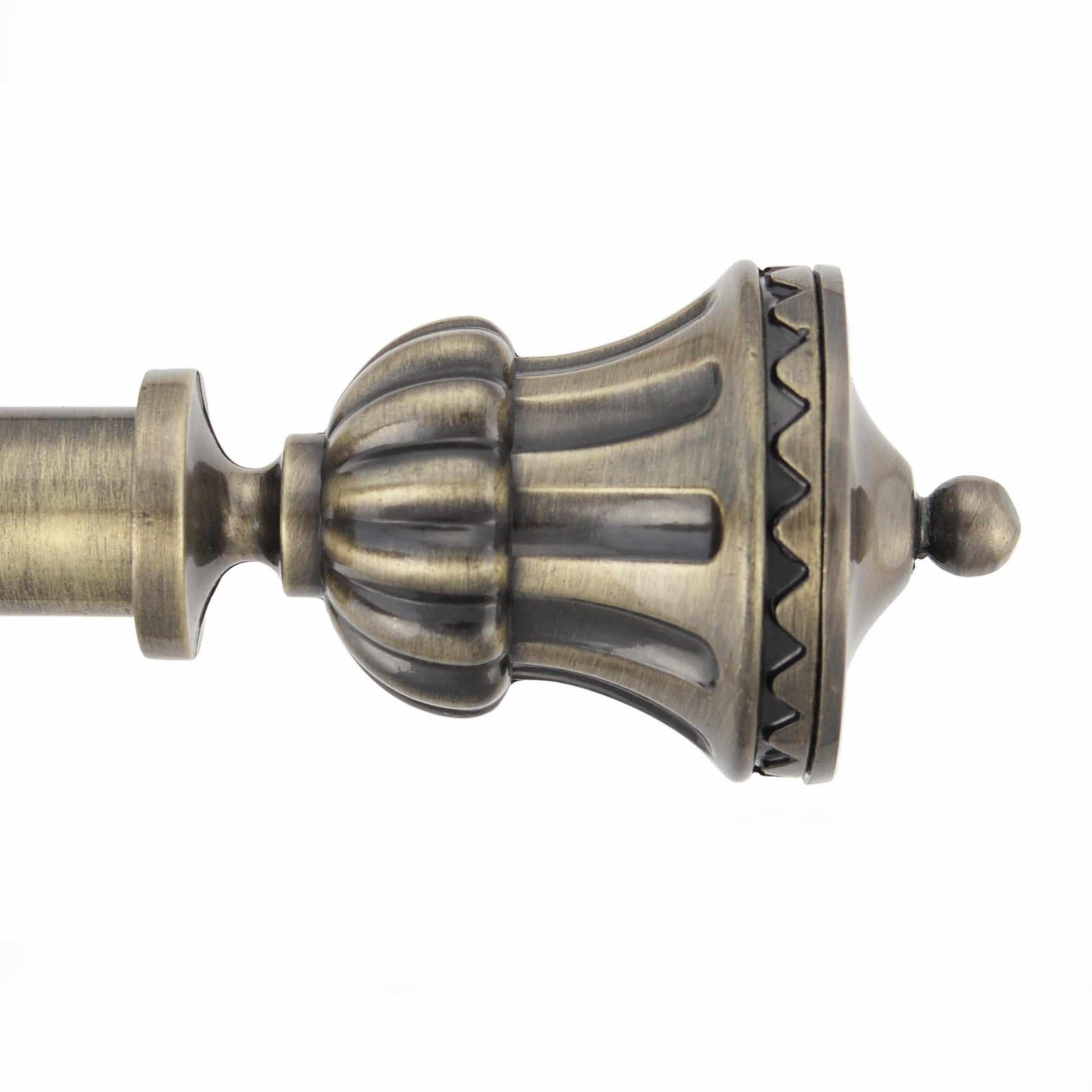 Bailey Adjustable Stainless Steel and Aluminum Curtain Rod - Antique Brass