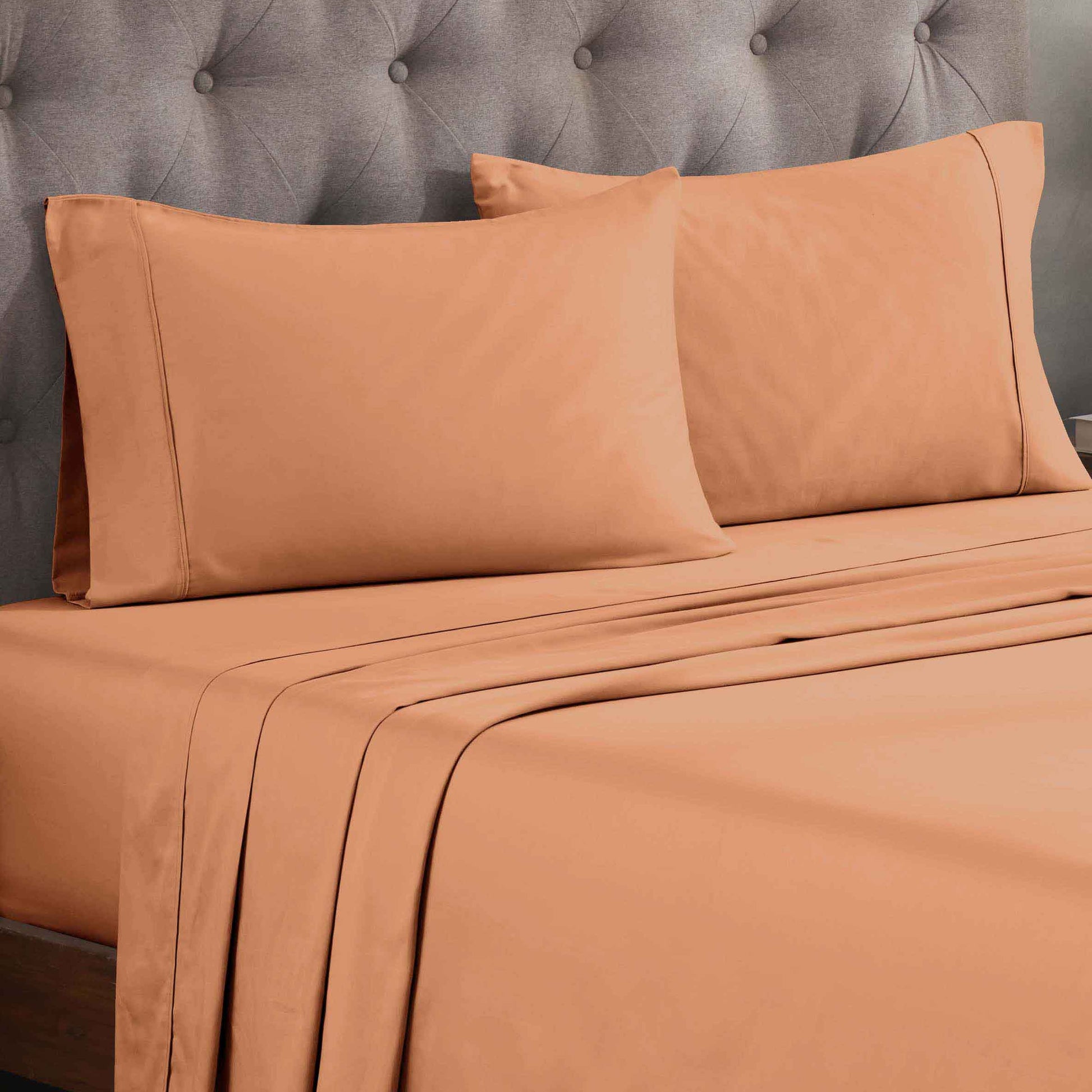 Egyptian Cotton 300 Thread Count Solid Deep Pocket Sheet Set - Beige