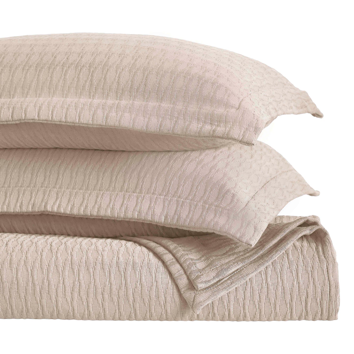 Superior Calvert Cotton Matelasse Weave Diamond Lattice Bedspread Set