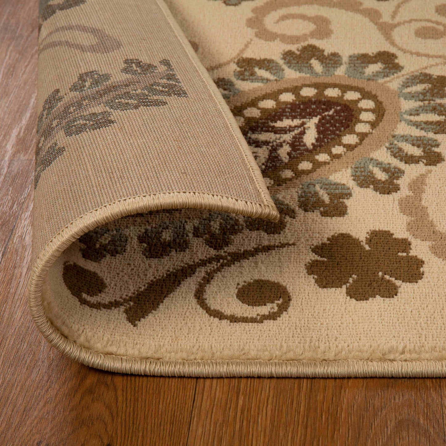 Parkway Vintage Floral Indoor Area Rug or Runner Rug - Beige