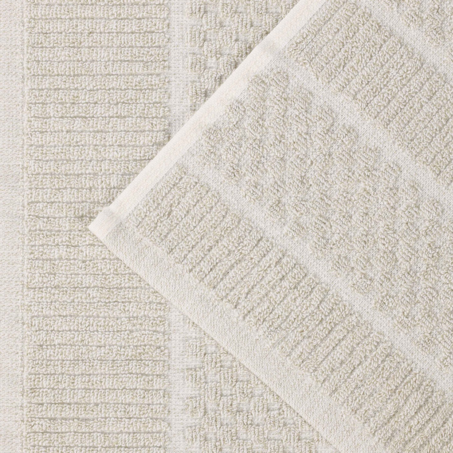 Naples Cotton Blend Textured Checkered and Ribbed 8 Piece Towel Set