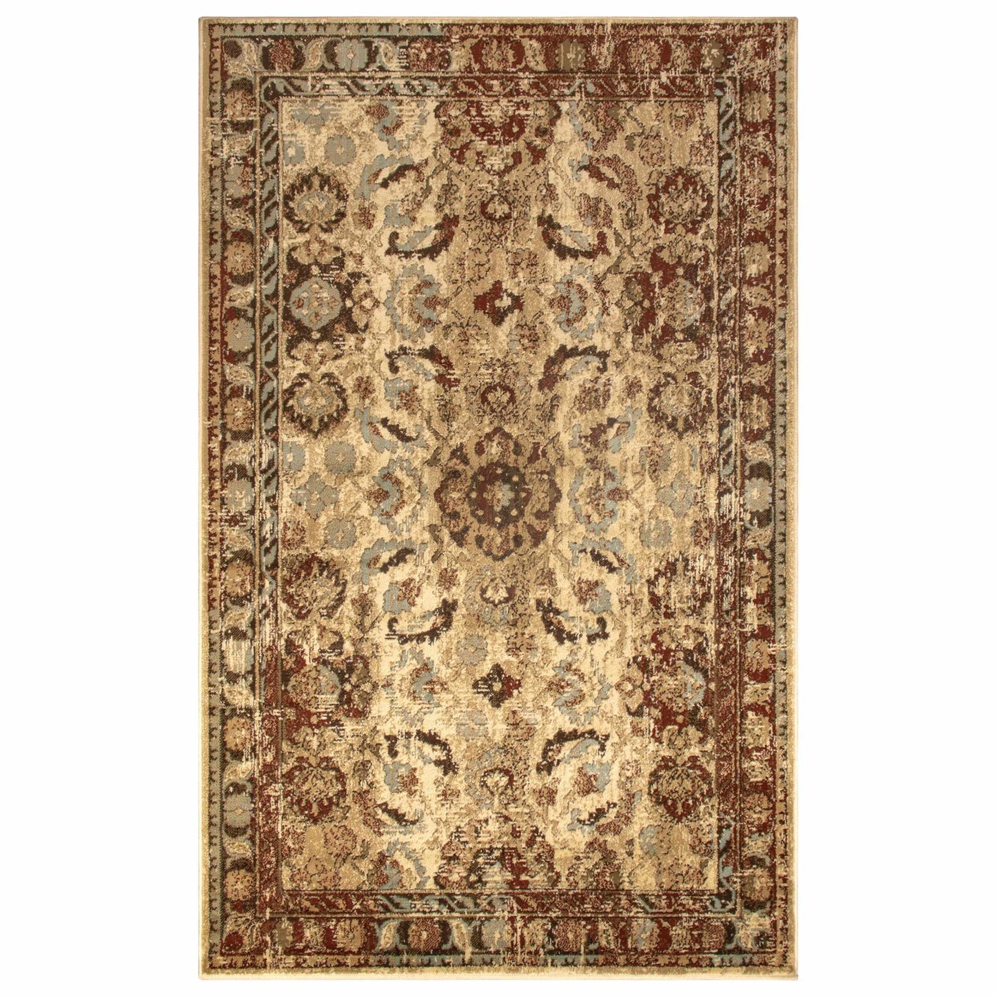 Superior Bennett Vintage Inspired Persian Faux Distressed Indoor Area Rug or Runner