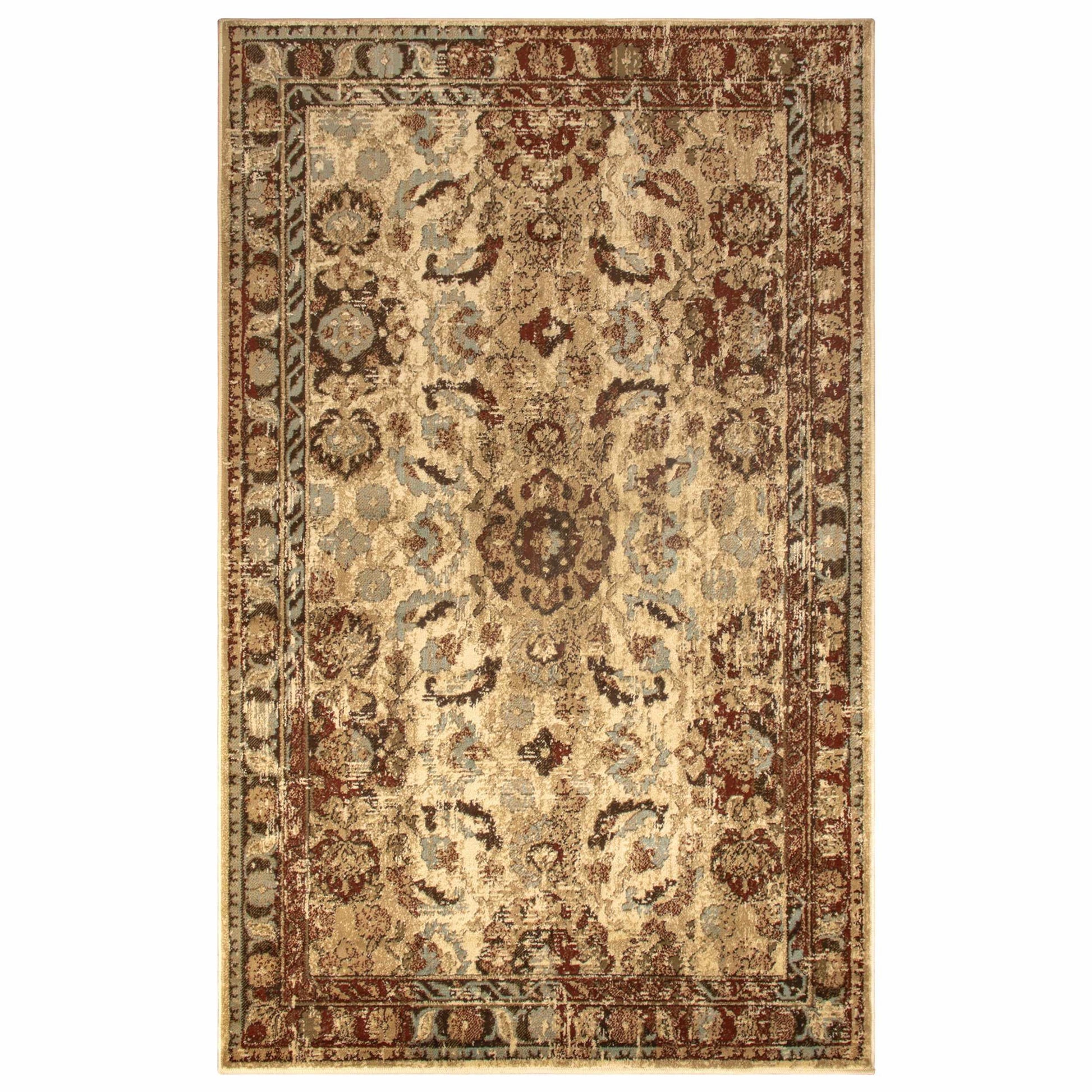 Superior Bennett Vintage Inspired Persian Faux Distressed Indoor Area Rug or Runner