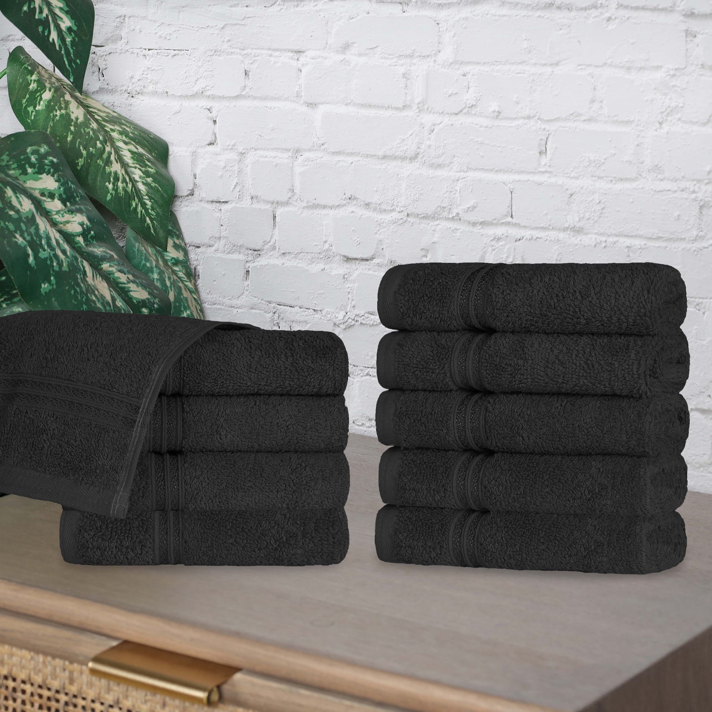 Heritage Egyptian Cotton Plush Absorbent Luxury Face Towel Set of 10