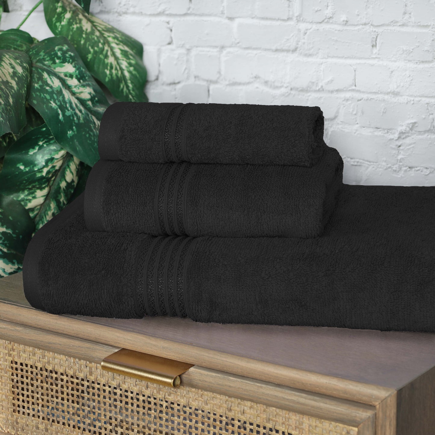 Heritage Egyptian Cotton Plush 3 Piece Absorbent Luxury Towel Set