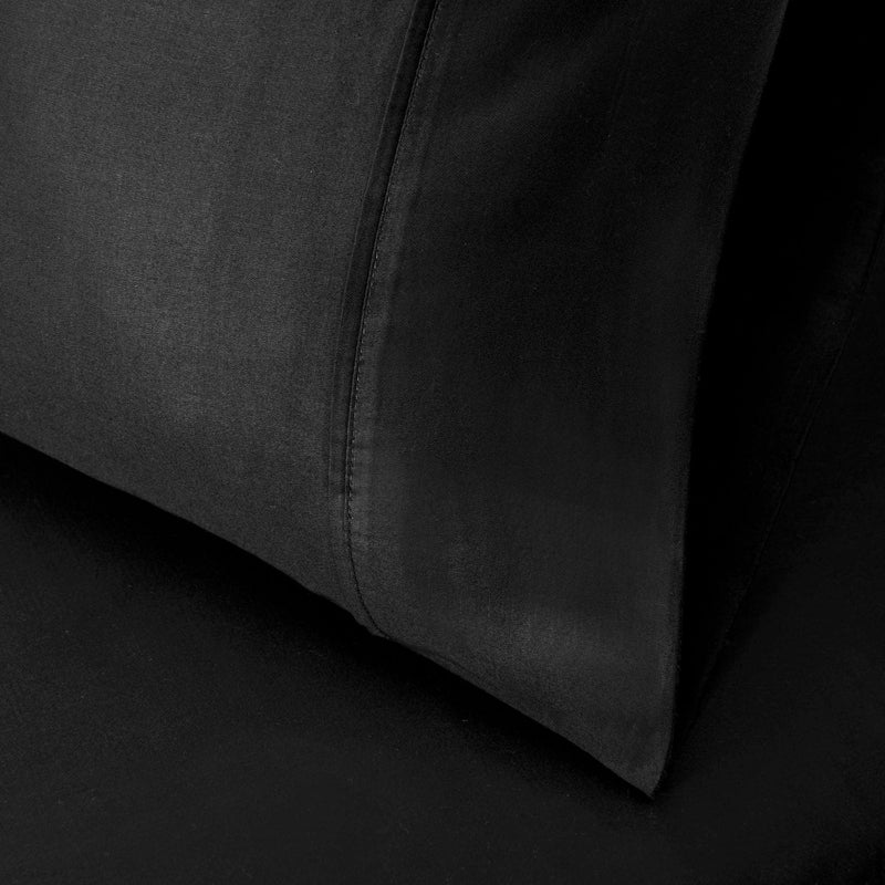 Egyptian Cotton 530 Thread Count Solid Pillowcases Set of 2 - Black