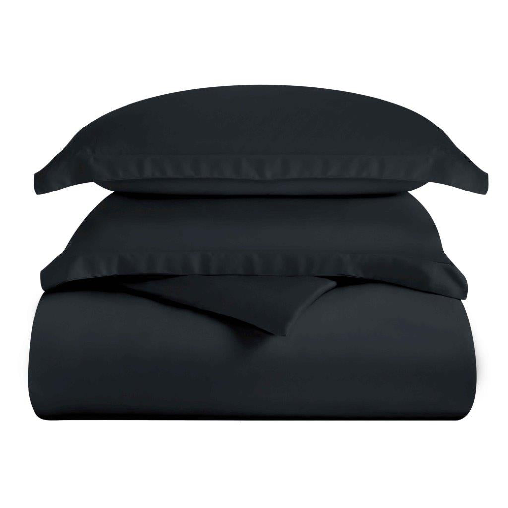 300 Thread Count Modal from Beechwood Solid Duvet Cover Set - Black