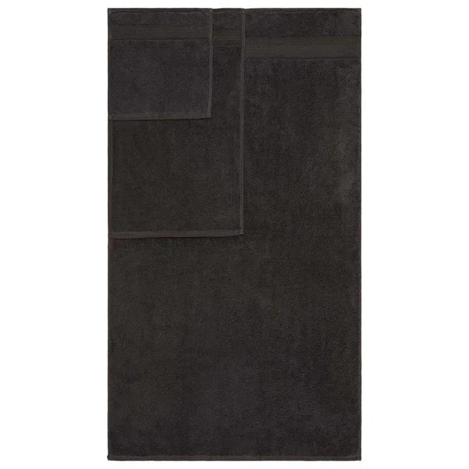 Turkish Cotton Highly Absorbent Solid 6 Piece Towel Set - Black