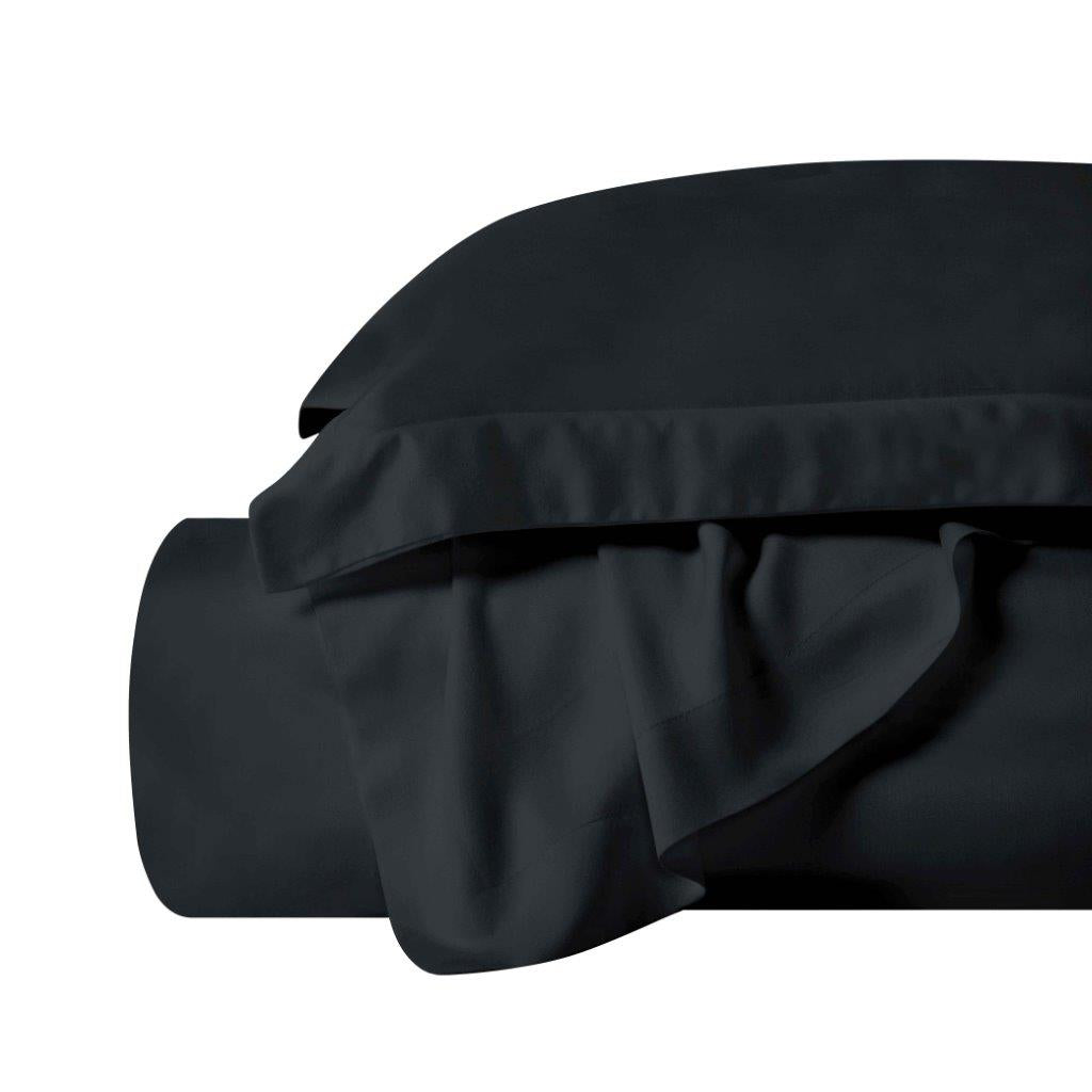 300 Thread Count Modal from Beechwood Solid Duvet Cover Set - Black