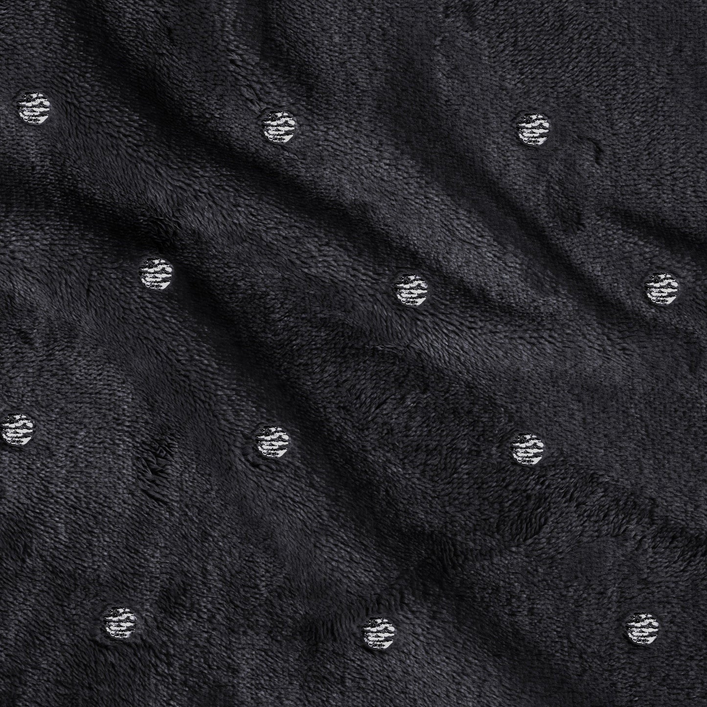 Fleece Plush Medium Weight Fluffy Soft Decorative Blanket Or Throw - Black