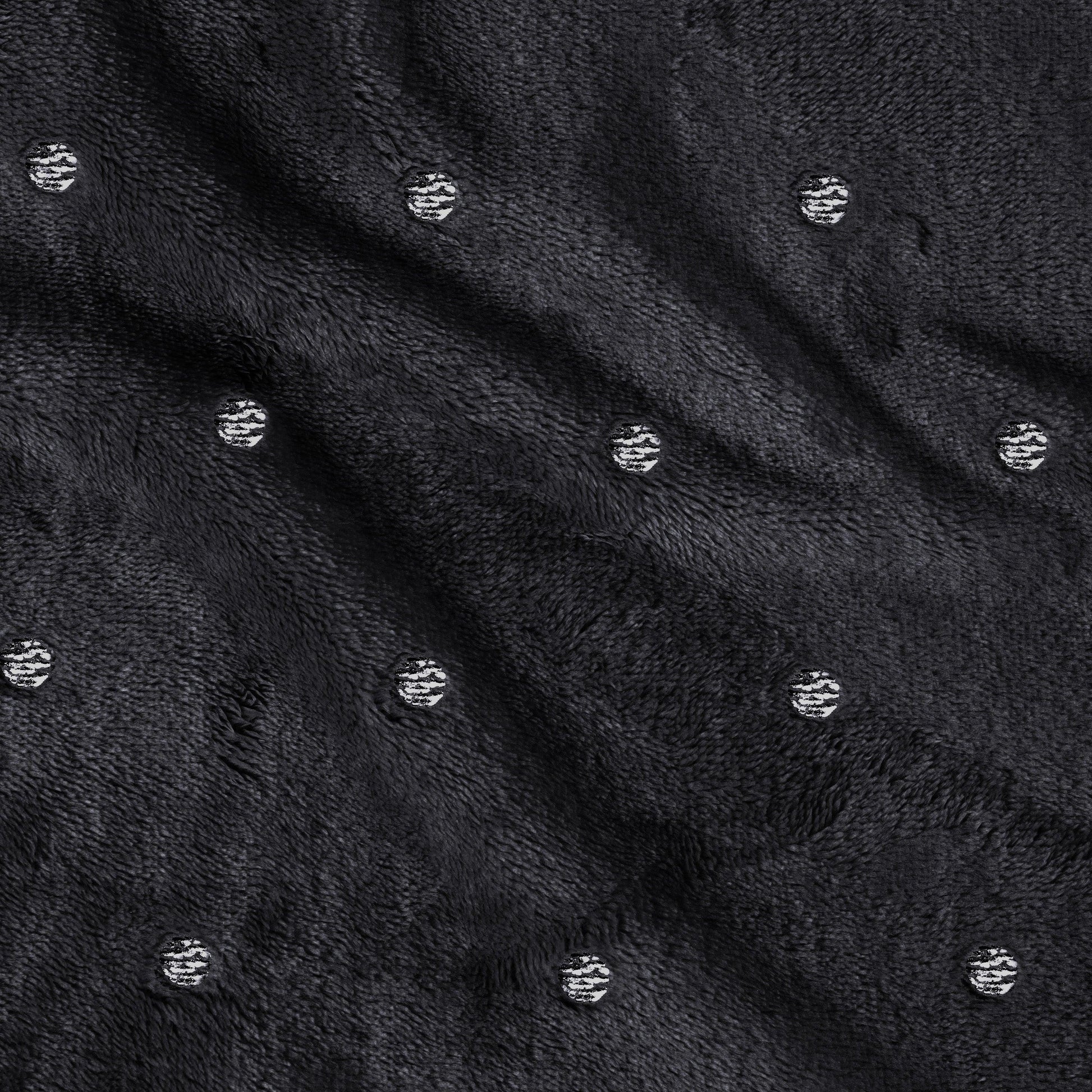 Fleece Plush Medium Weight Fluffy Soft Decorative Blanket Or Throw - Black