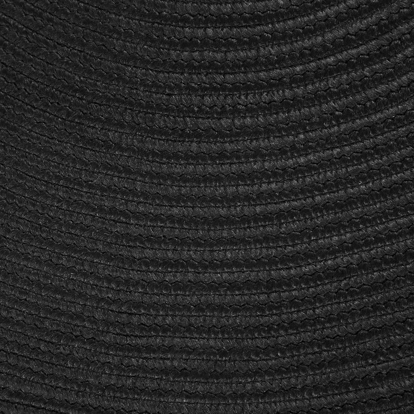 Classic Braided Weave Oval Area Rug Indoor Outdoor Rugs - Black